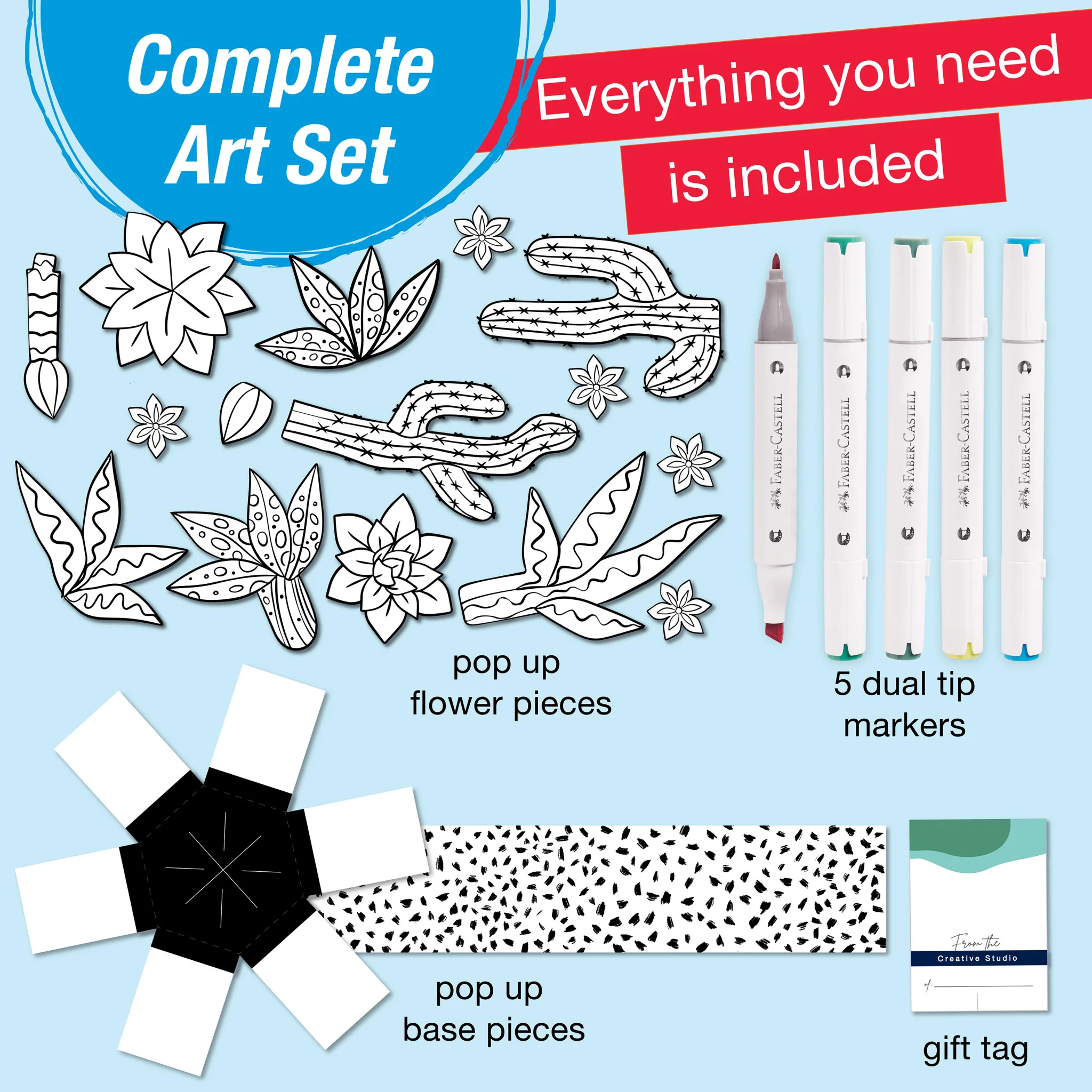 Pop Up Coloring Bouquet - Succulents - #FC770428 - Image 4