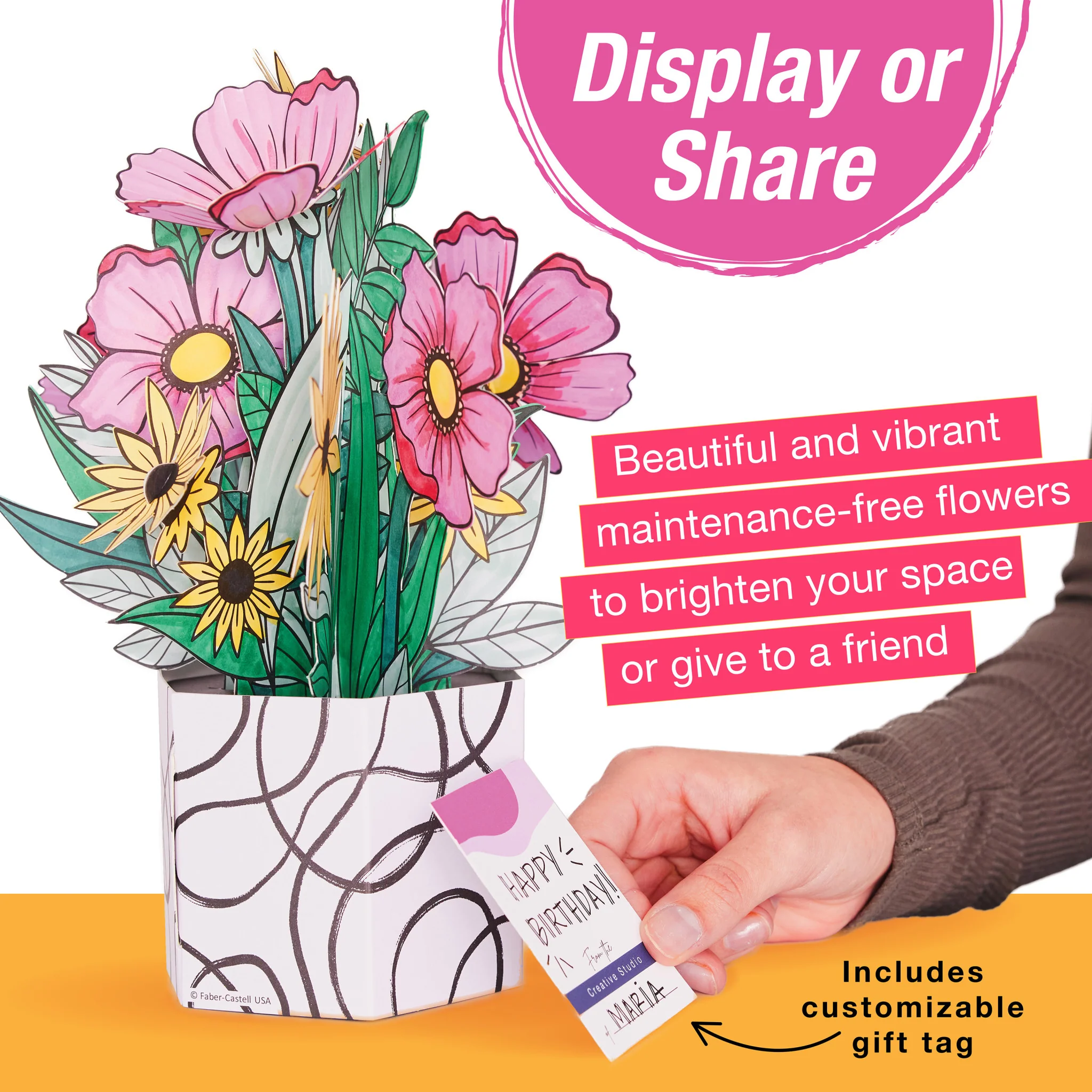 Pop Up Coloring Bouquet - Wildflower Bunch - #FC770430 - Image 8