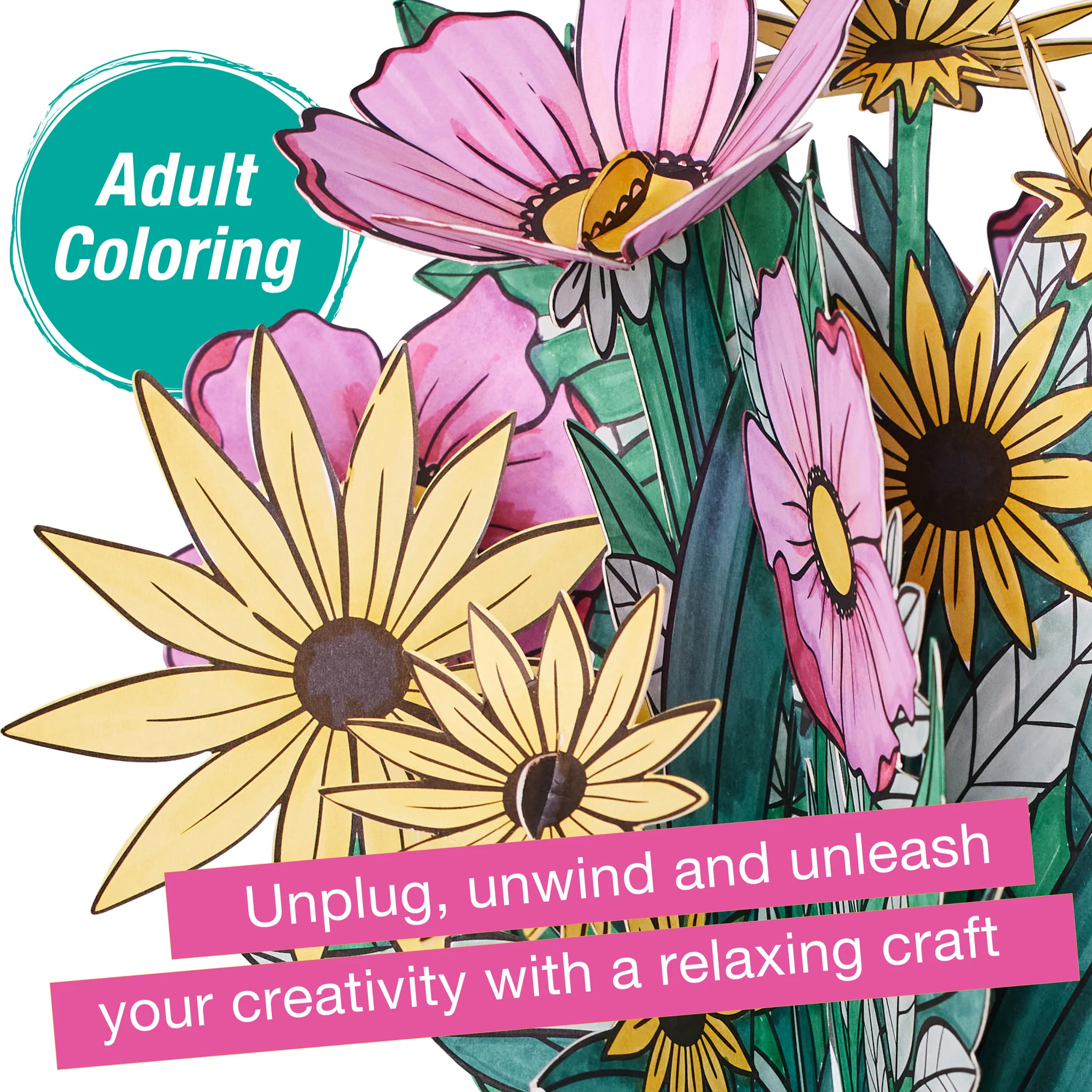 Pop Up Coloring Bouquet - Wildflower Bunch - #FC770430 - Image 9