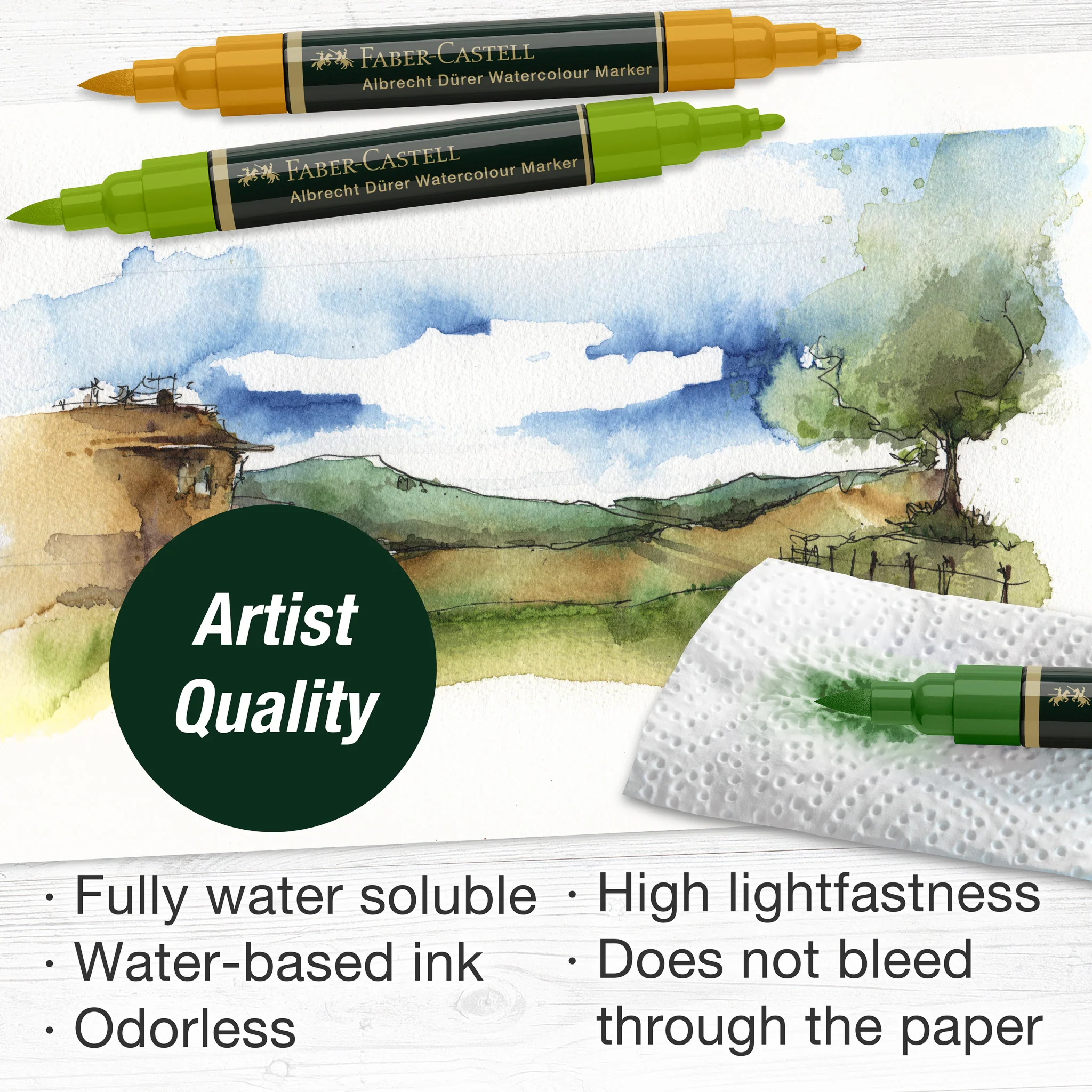 Albrecht Dürer Watercolor Markers, Plein Air - Wallet of 5 - #FC160309 - Image 3