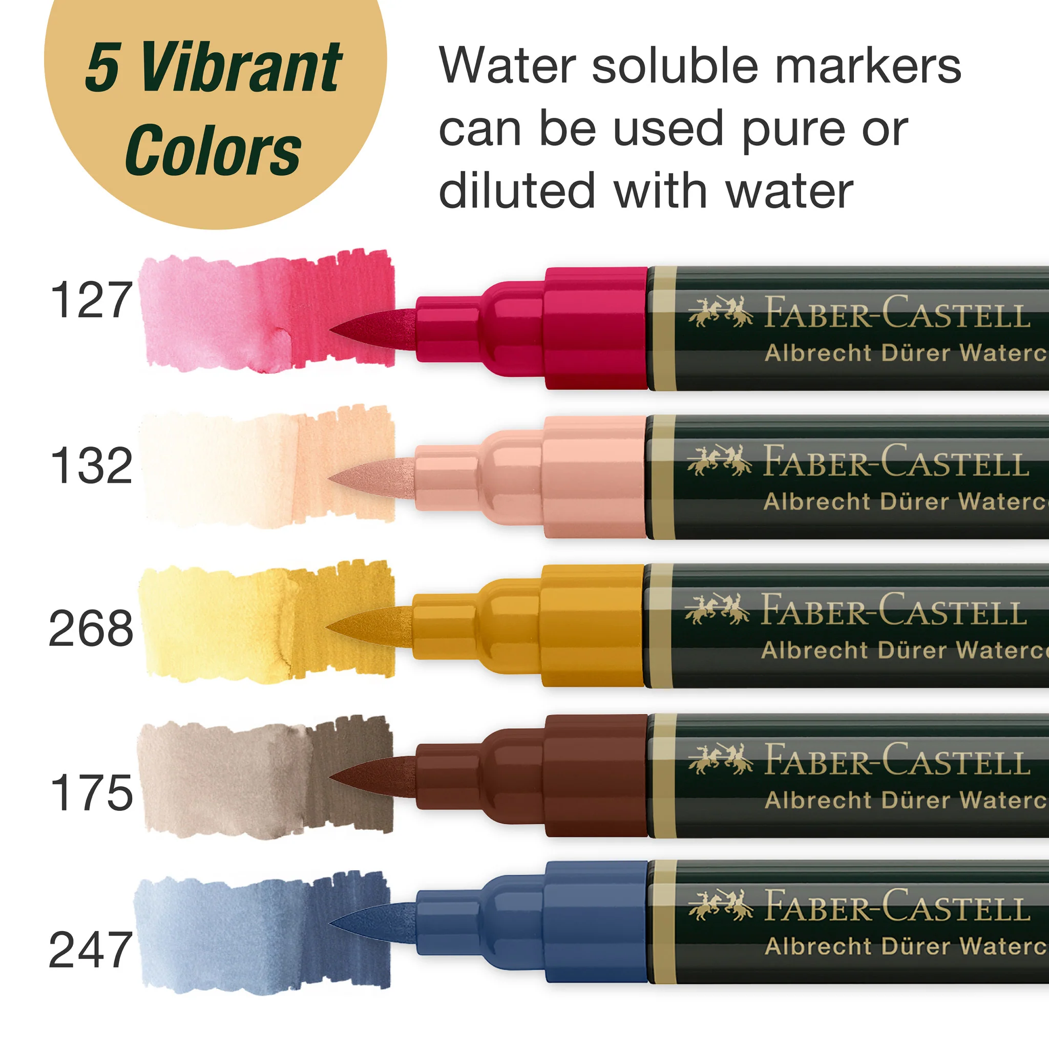 Albrecht Dürer Watercolor Markers, Portrait - Wallet of 5 - #FC160307 - Image 4