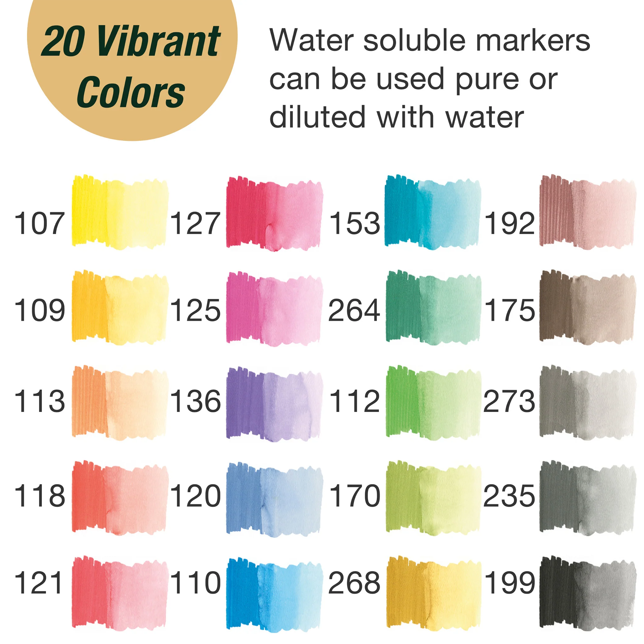 Albrecht Dürer Watercolor Markers, Wallet of 20 - #FC160320 - Image 4