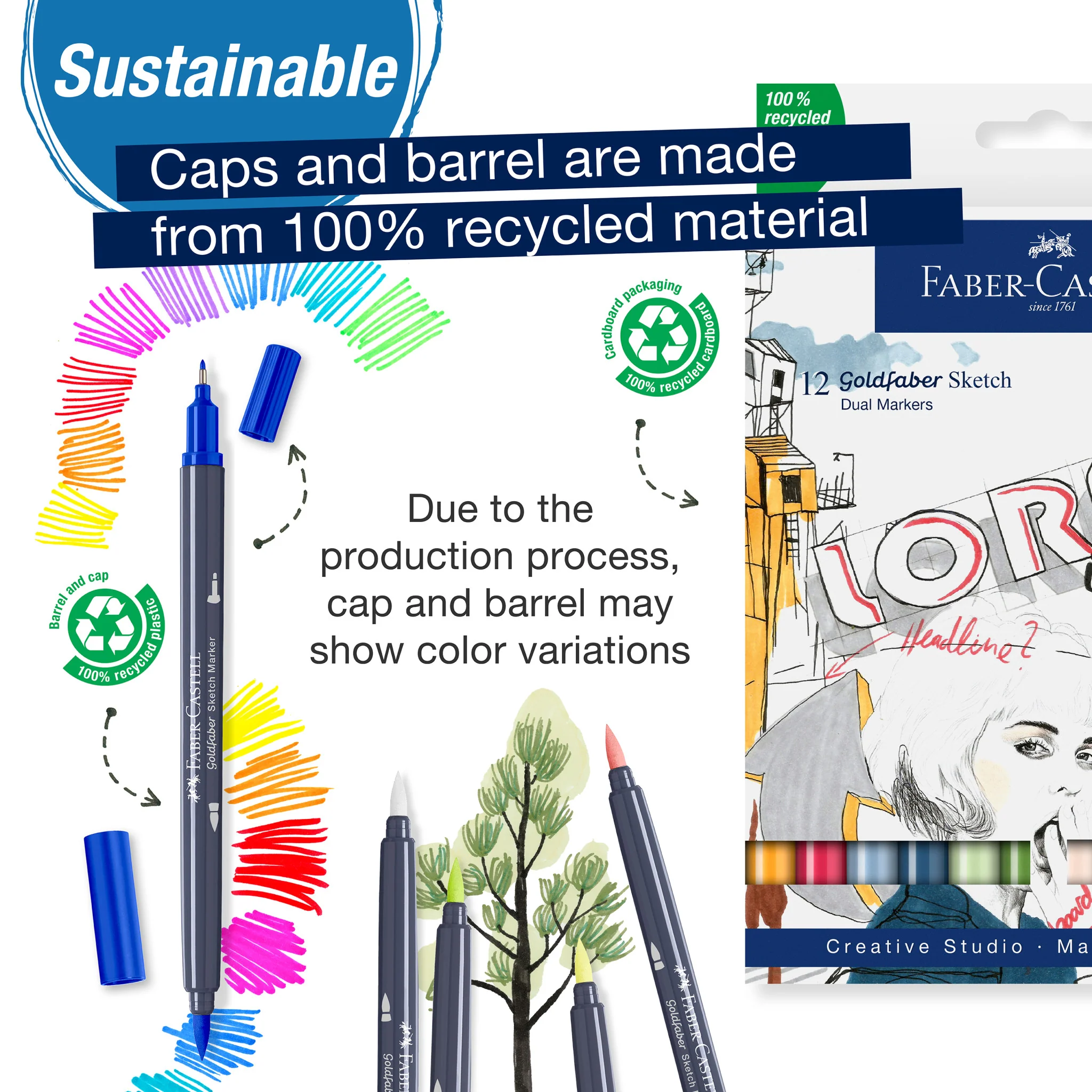 Goldfaber Sketch Markers, Box of 12 - #FC164712 - Image 5