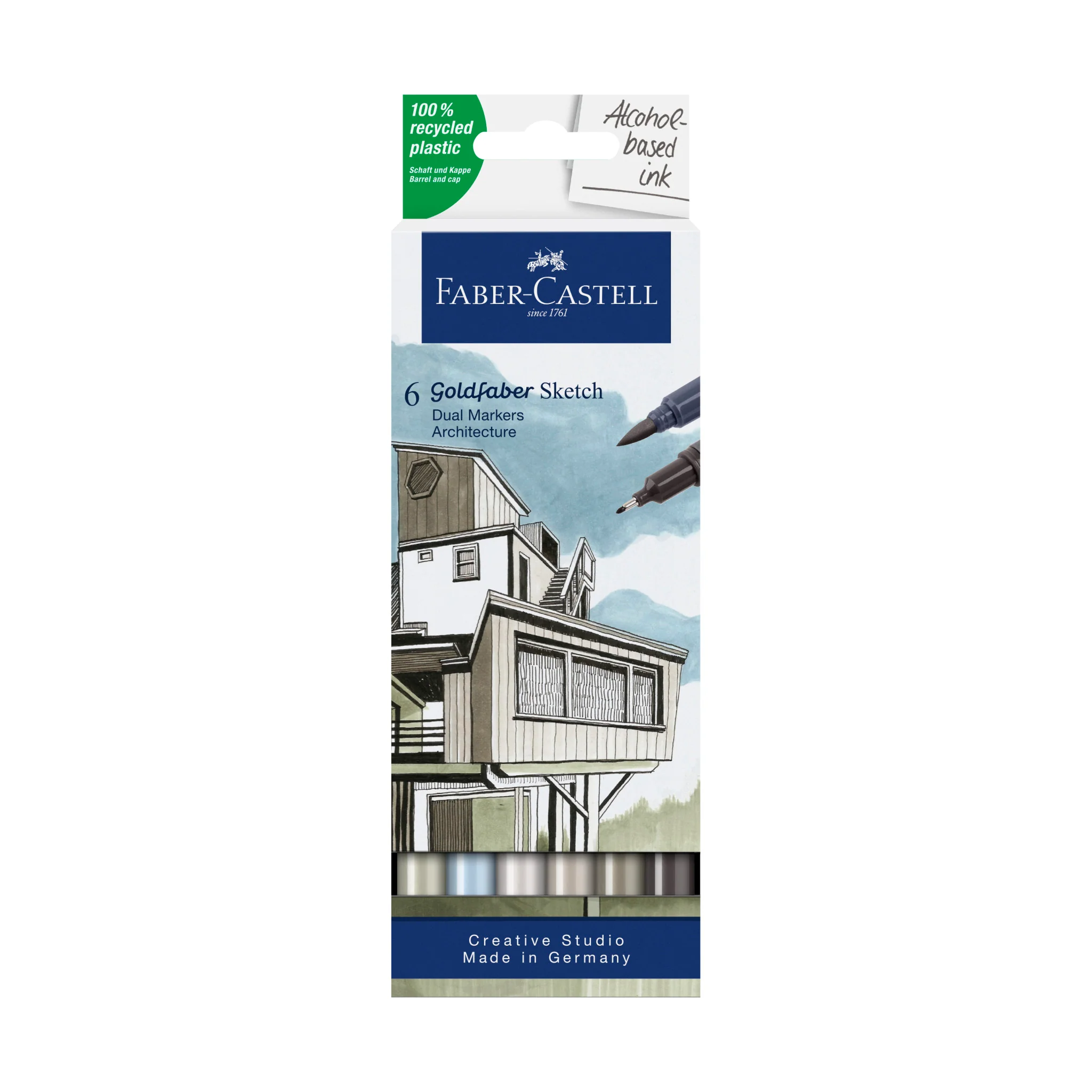 Goldfaber Sketch Markers, Architecture - Box of 6 - #FC164807