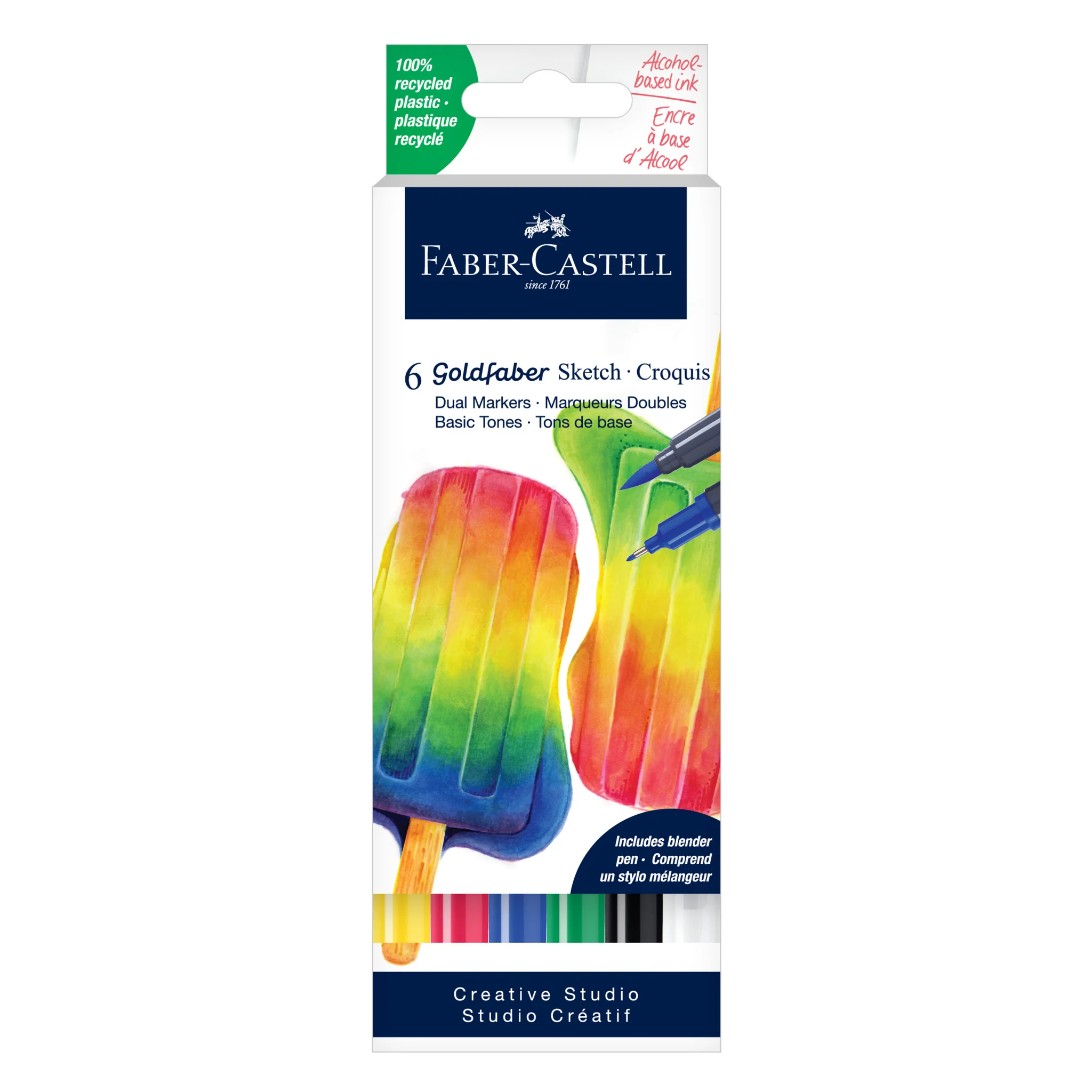 Goldfaber Sketch Markers, Basic Tones - Box of 6 - #FC770100