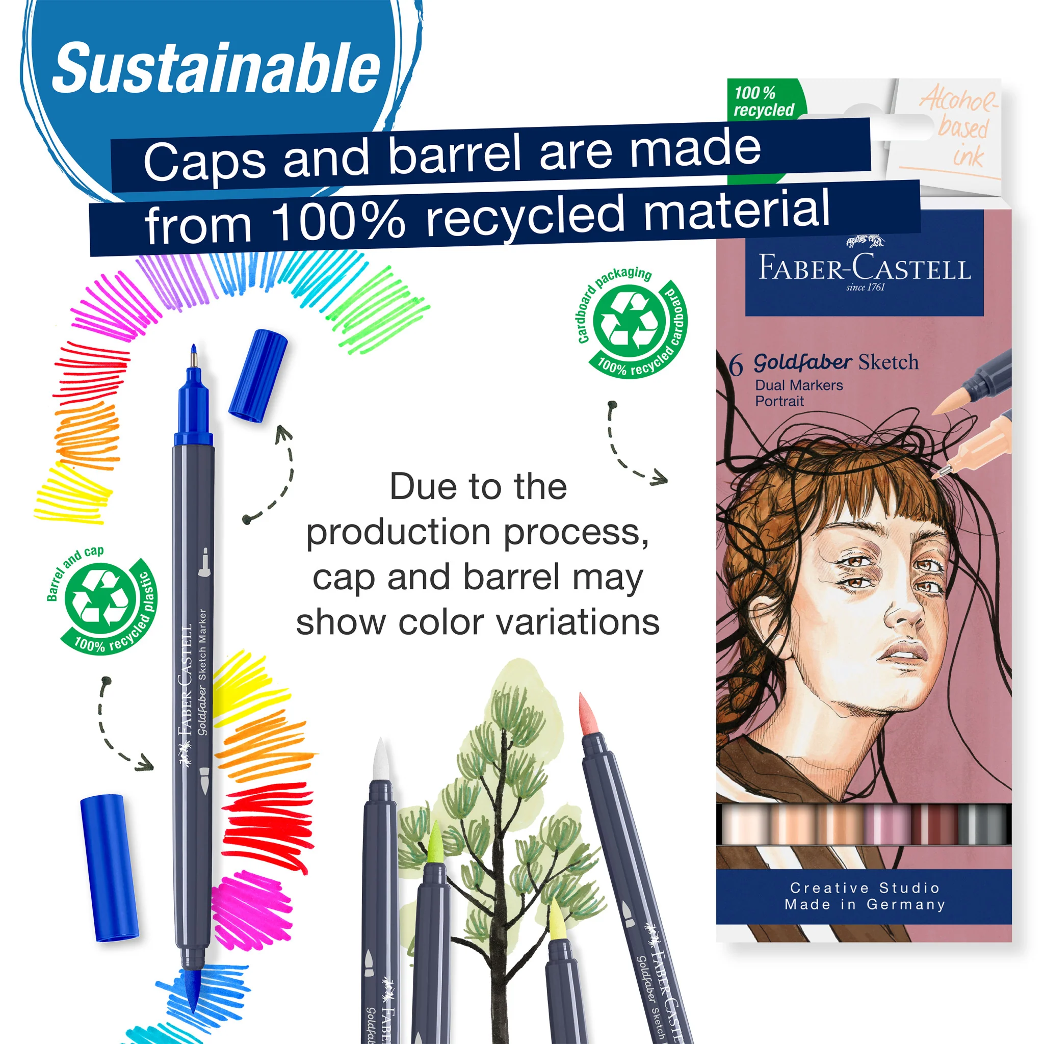 Goldfaber Sketch Markers, Portrait - Box of 6  - #FC164812 - Image 5