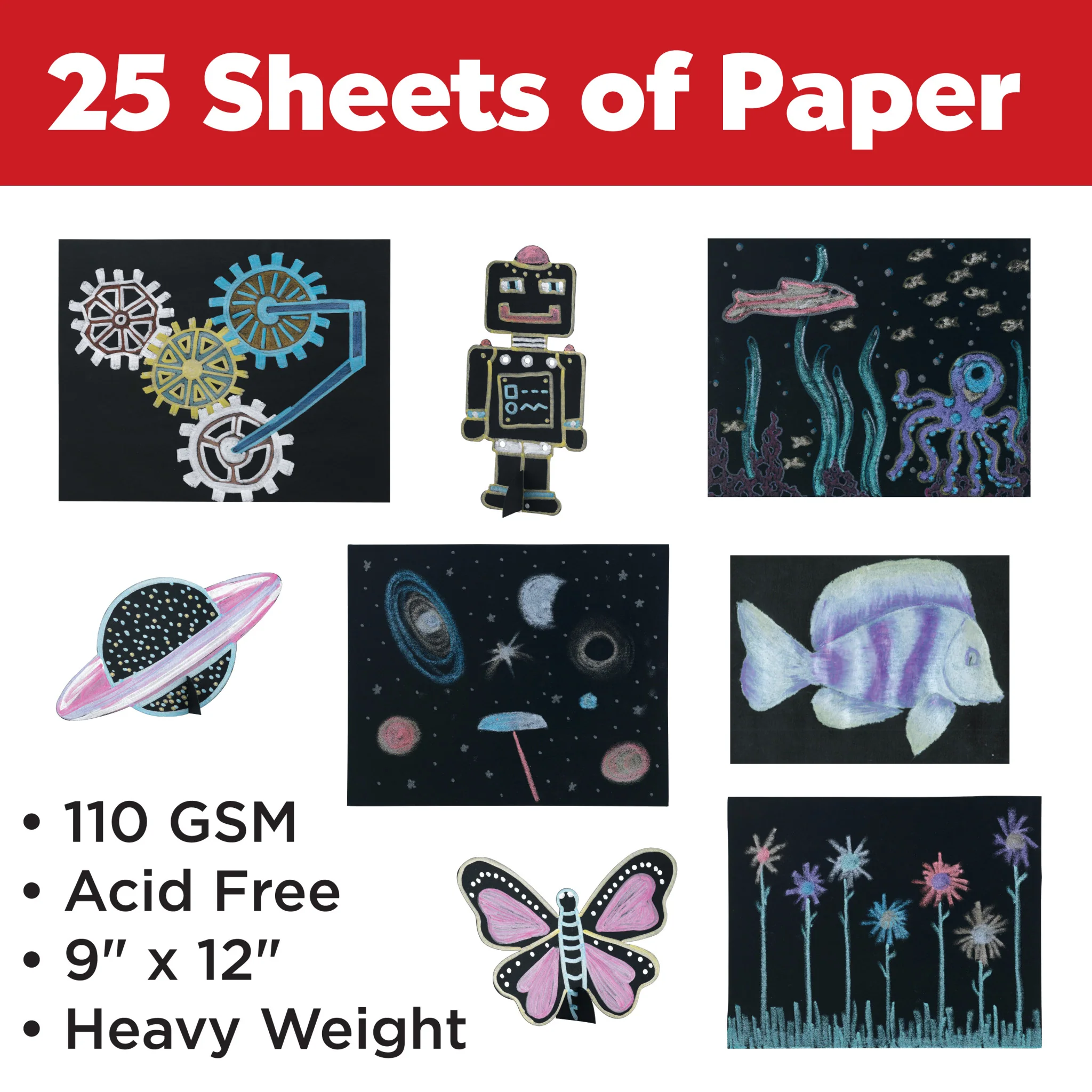 Black Paper Sketch Pad - #FC14563 - Image 4