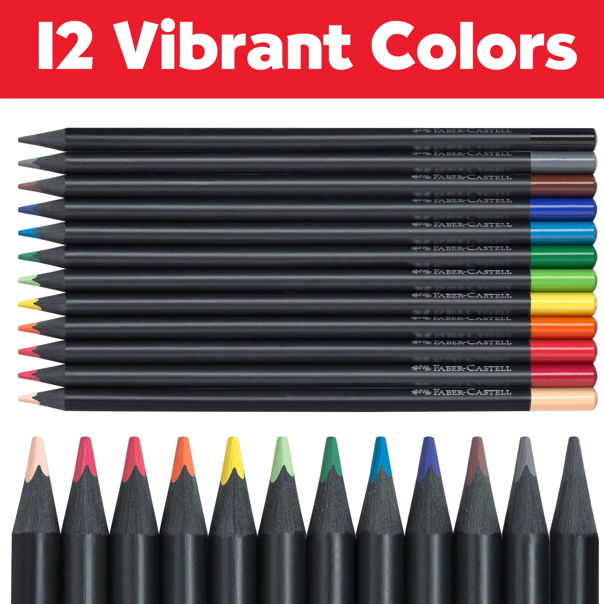 Black Edition Colored Pencils, Box of 12 - #FC116412 - Image 3