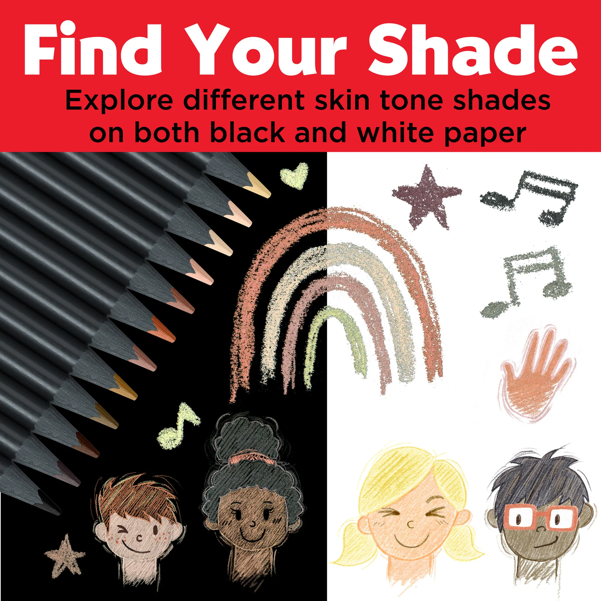 Black Edition Colored Pencils, Skin Tones - Box of 12 - #FC116414 - Image 7