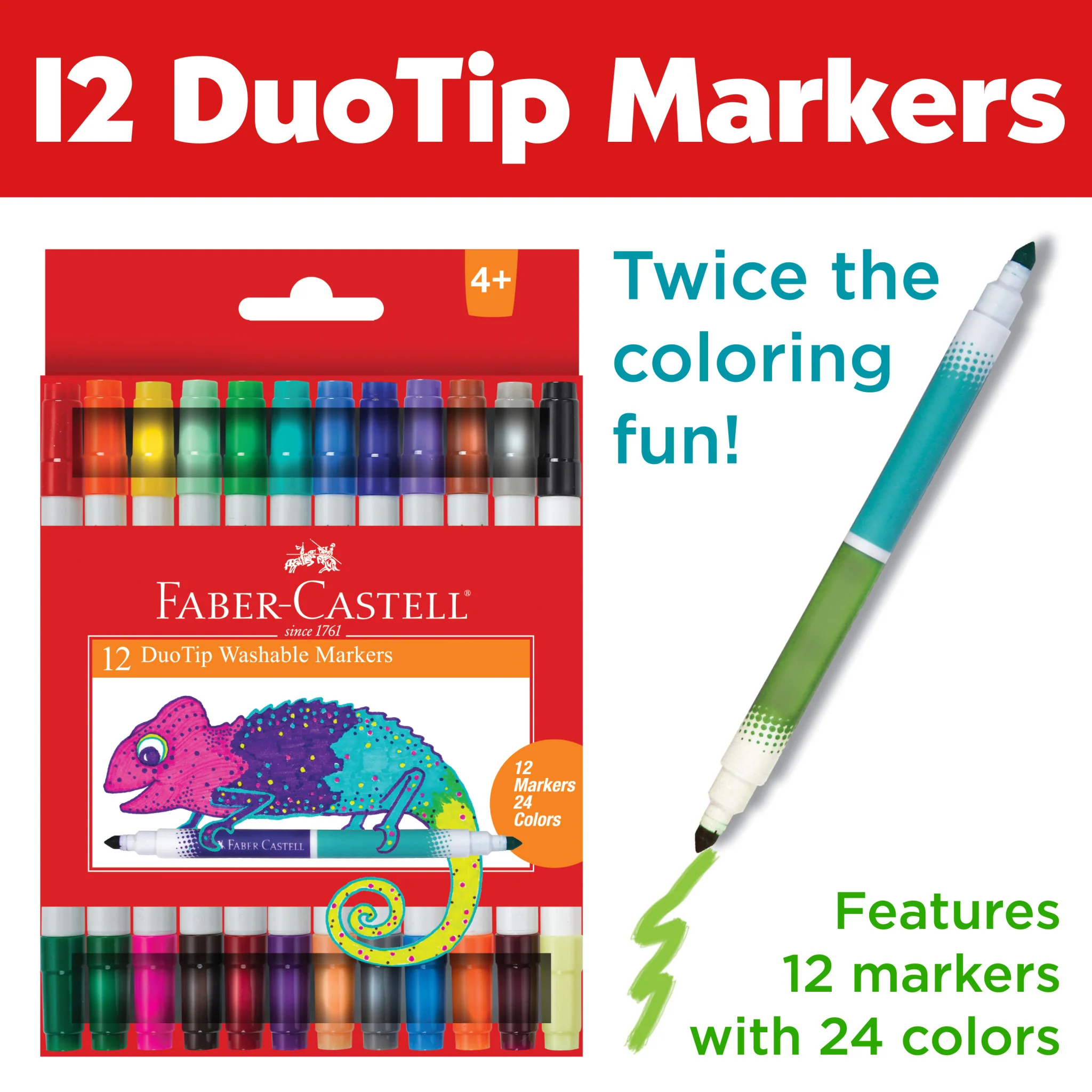 12 DuoTip Washable Markers - #FC153012 - Image 3