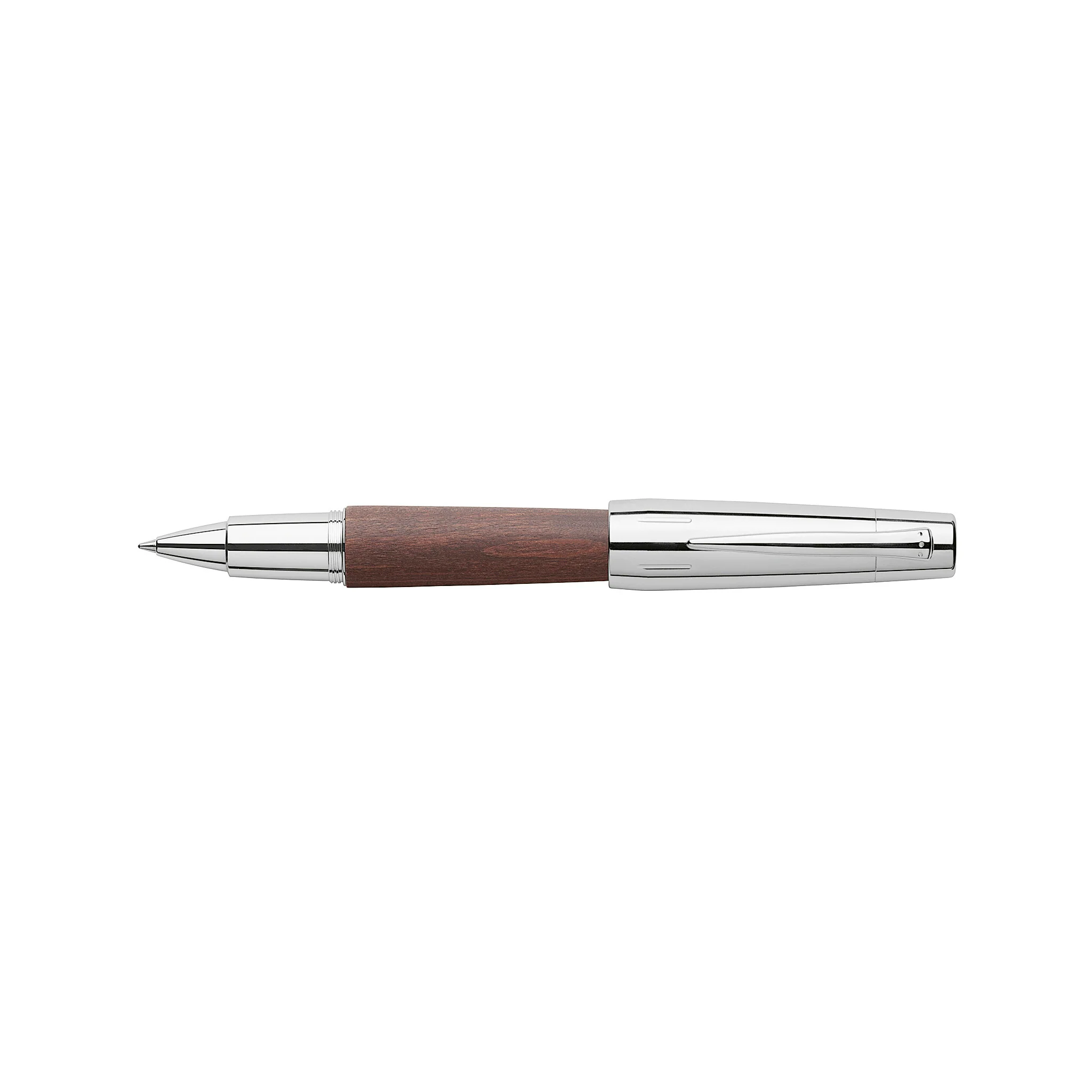 e-motion Rollerball Pen, Wood & Polished Chrome - Dark Brown - #FC148215 - Image 3