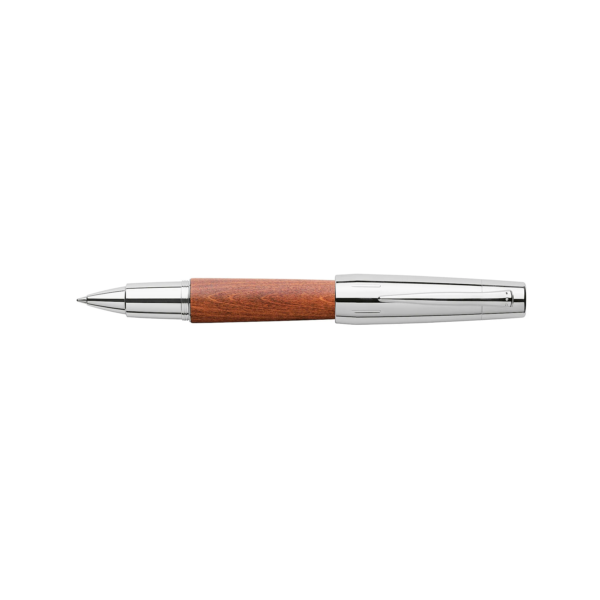 e-motion Rollerball Pen, Wood & Polished Chrome - Brown - #FC148205 - Image 3