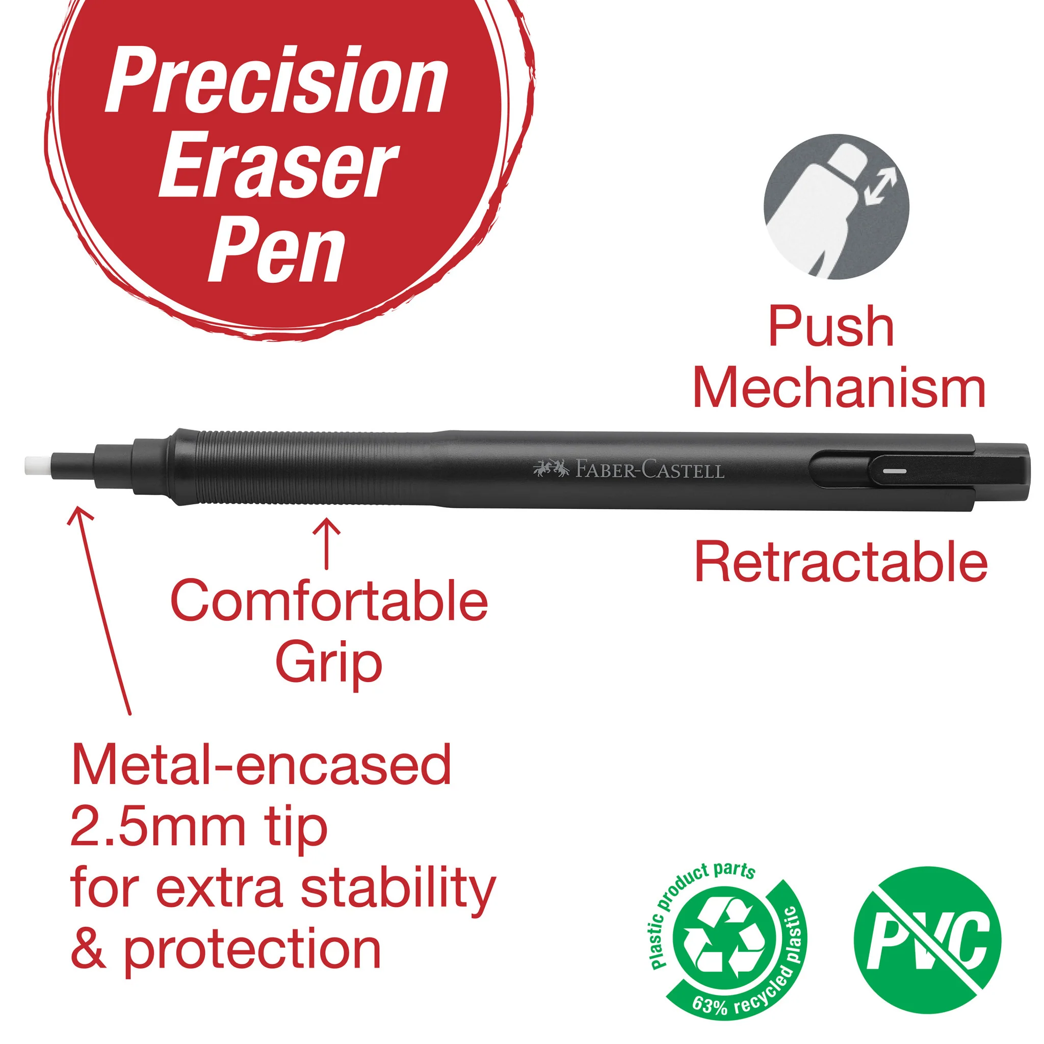 Precision Eraser Pen & Refills - #FC185610 - Image 3