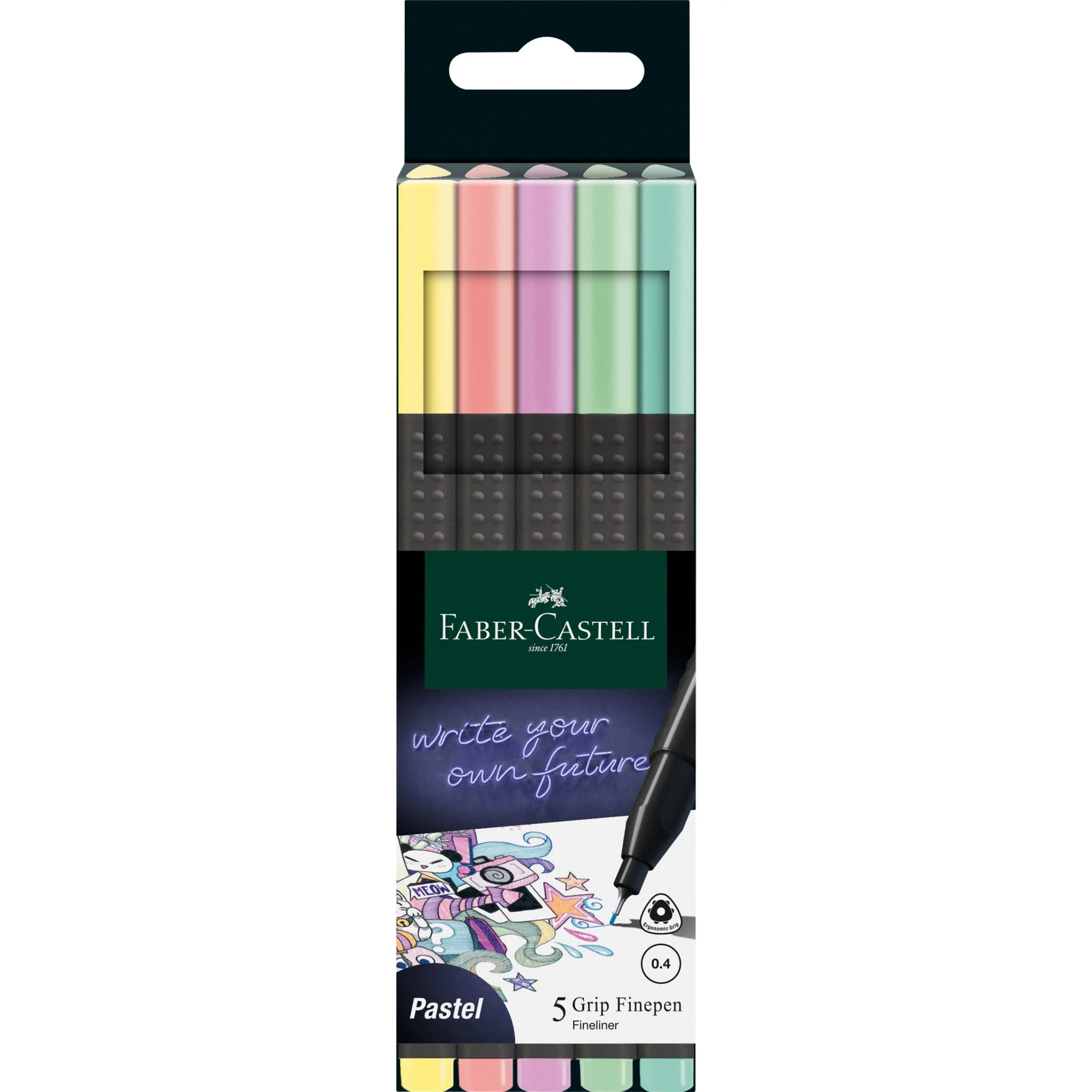Grip Finepens, Pastel - Box of 5 - #FC151602