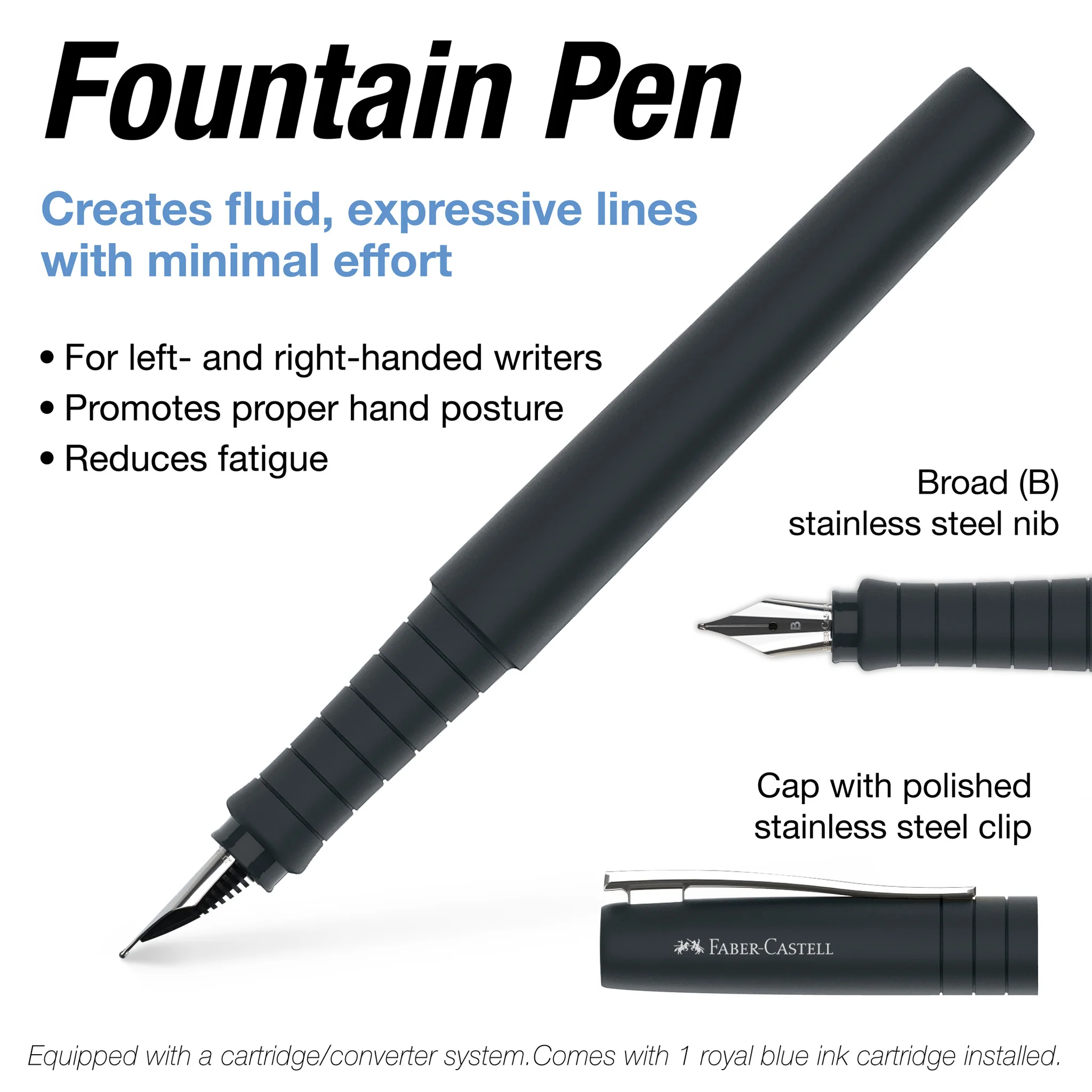 Poly Pen Fountain and Ballpoint Pen Pen Gift Set - Black - #FC241050 - Image 4