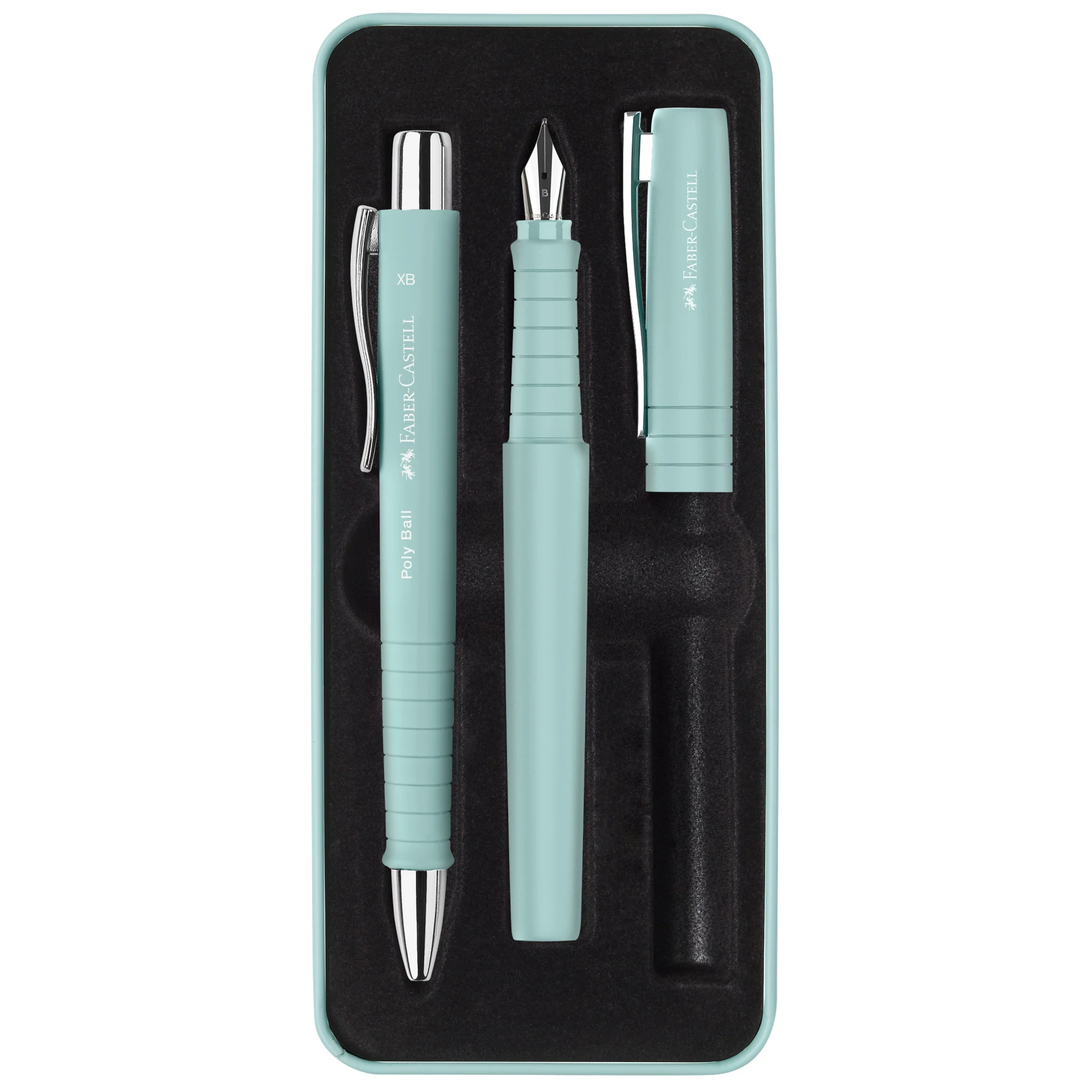 Poly Pen Fountain and Ballpoint Pen Pen Gift Set - Caribic Blue - #FC241053