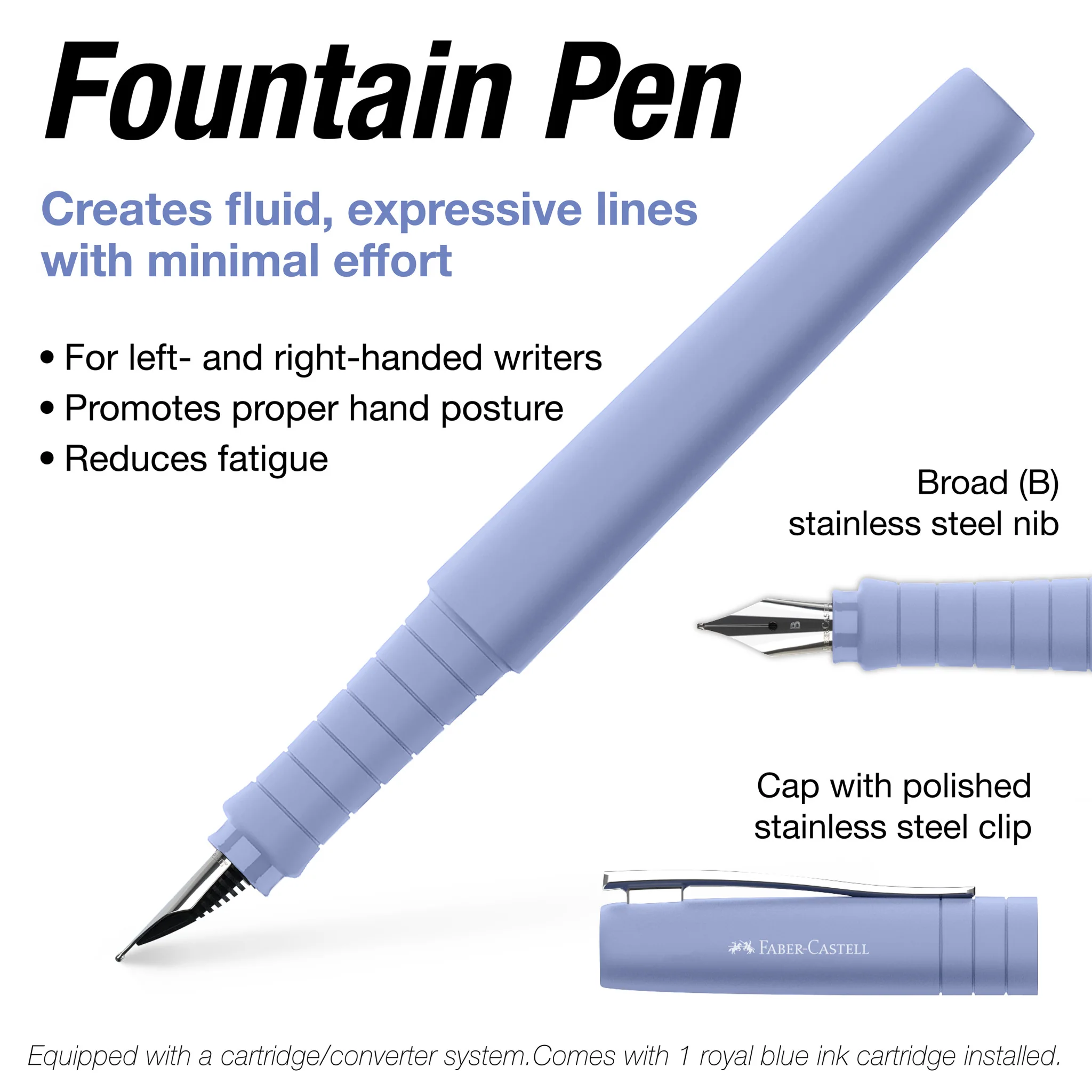 Poly Pen Fountain and Ballpoint Pen Pen Gift Set -  Pale Iris - #FC241051 - Image 4