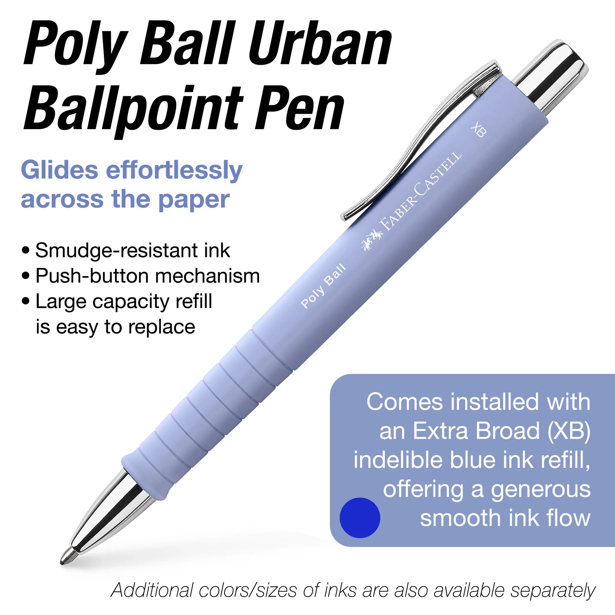 Poly Pen Fountain and Ballpoint Pen Pen Gift Set -  Pale Iris - #FC241051 - Image 5