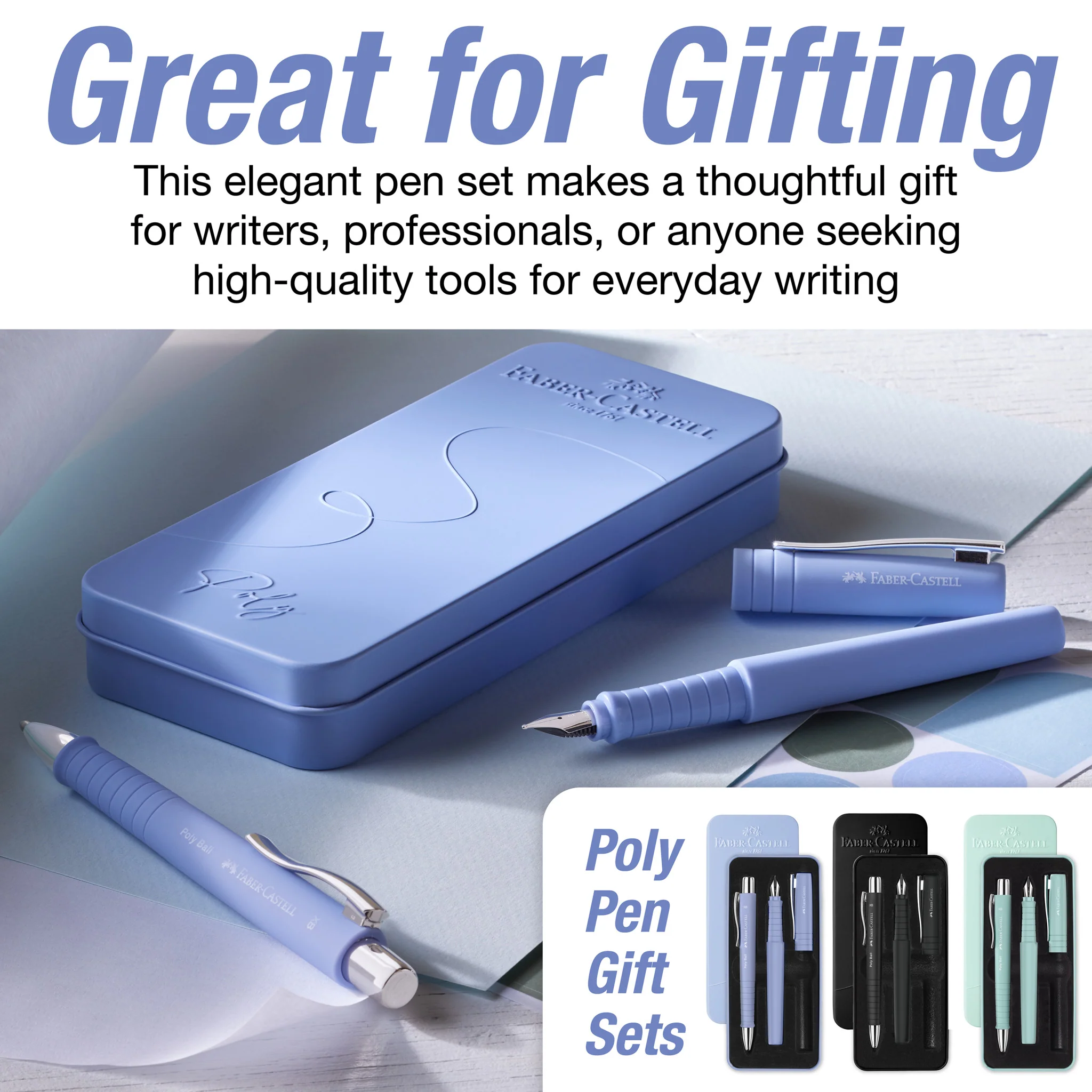 Poly Pen Fountain and Ballpoint Pen Pen Gift Set -  Pale Iris - #FC241051 - Image 8