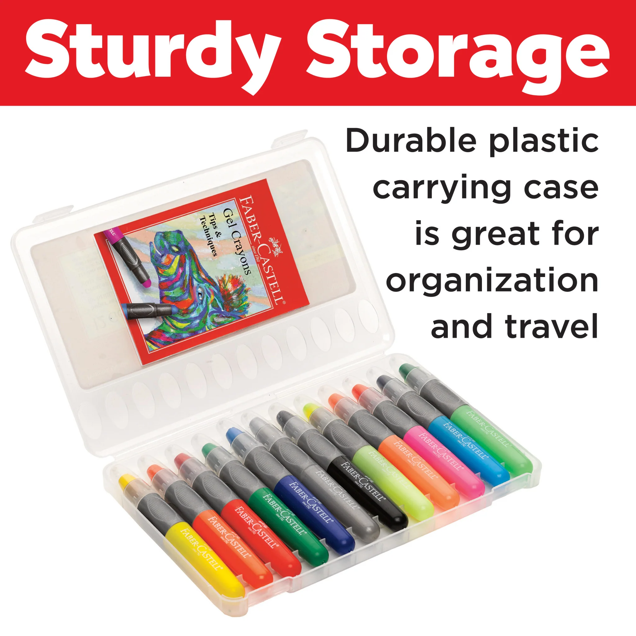 12 Gel Crayons in Storage Case - #FC14592 - Image 6