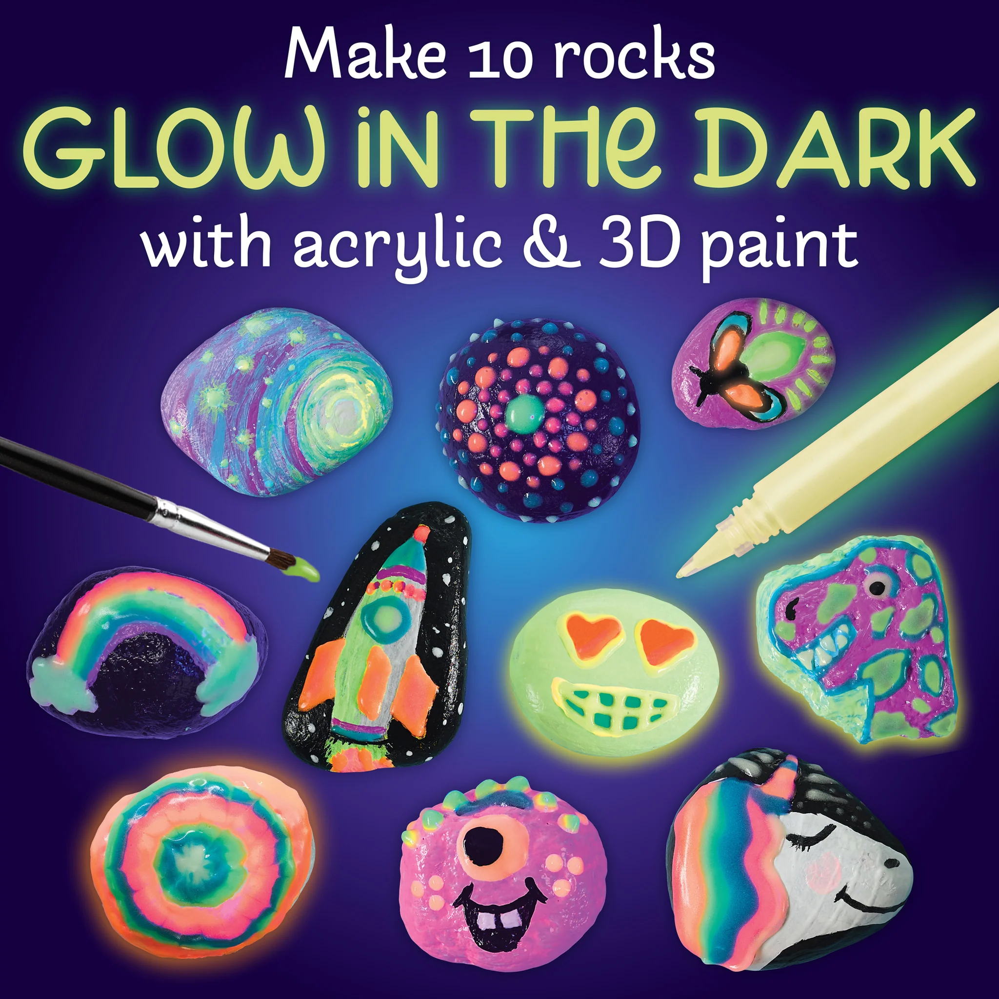 Glow in the Dark Rock Painting Kit - #6232000 - Image 3