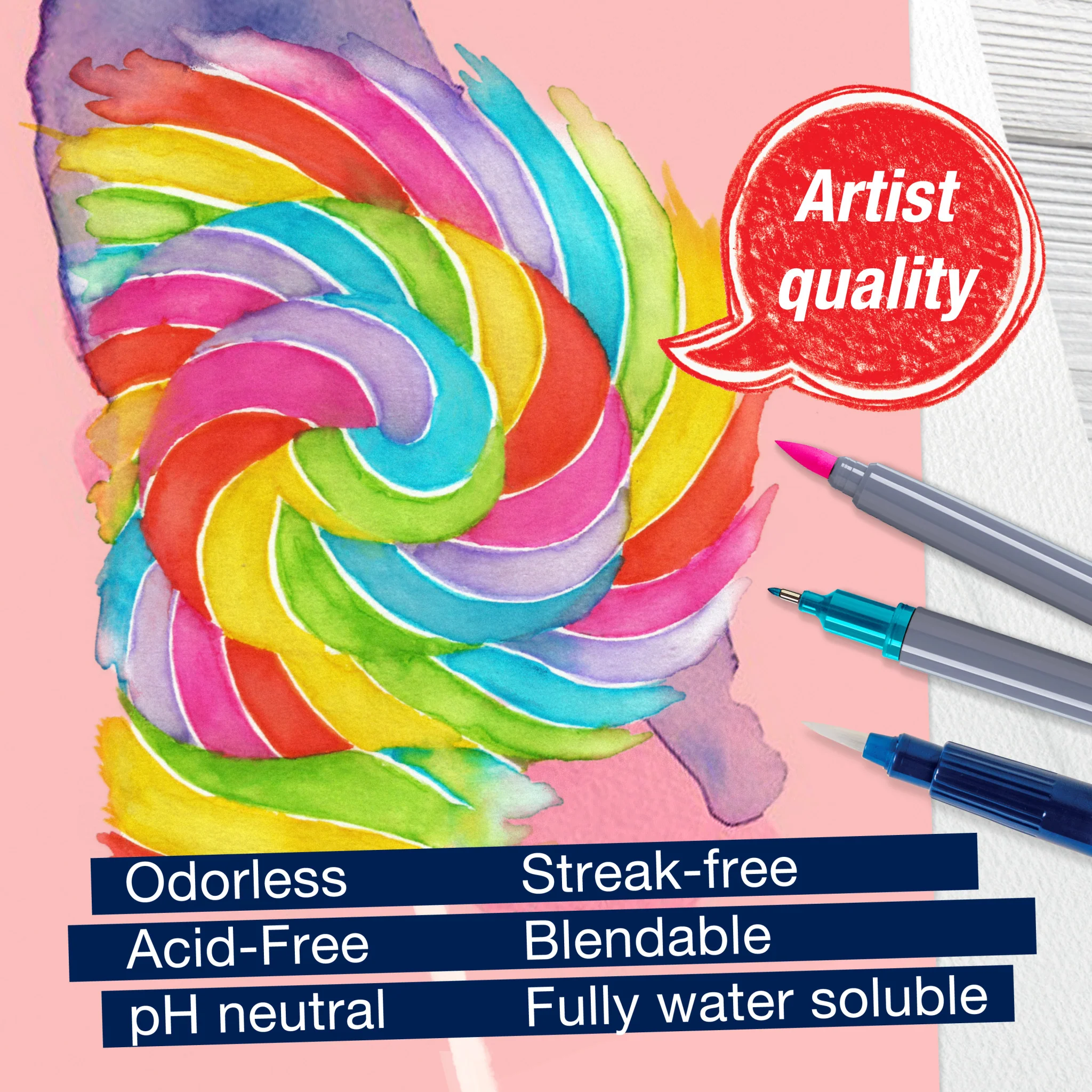 Goldfaber Aqua Dual Markers, Candy Shop - Wallet of 6 - #FC164528 - Image 6