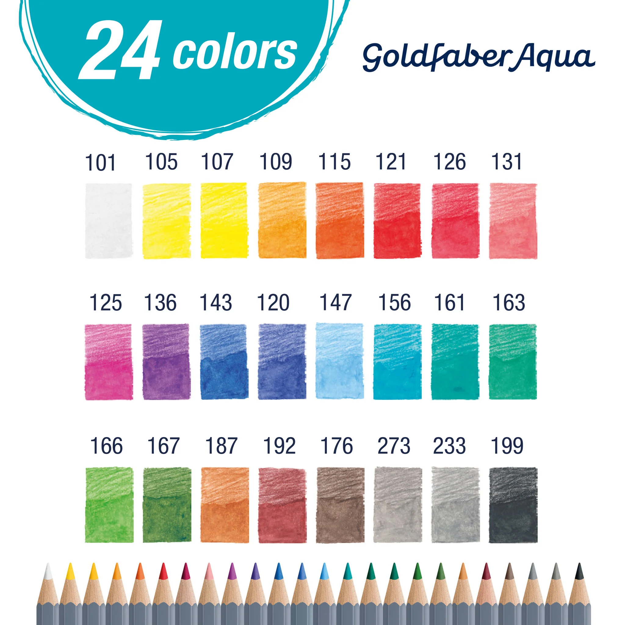 Goldfaber Aqua Watercolor Pencil Box - 24ct - #FC214626 - Image 3