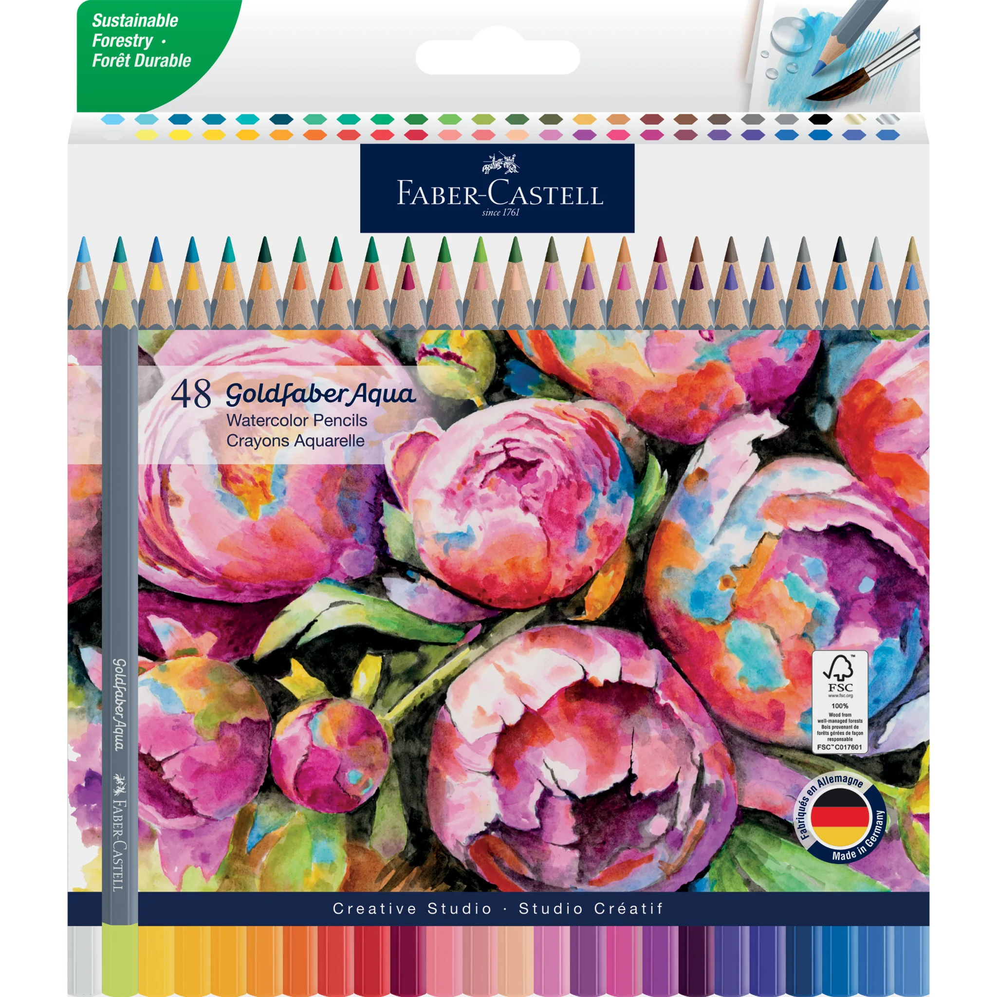 Goldfaber Aqua Watercolor Pencil Box - 48ct - #FC214650