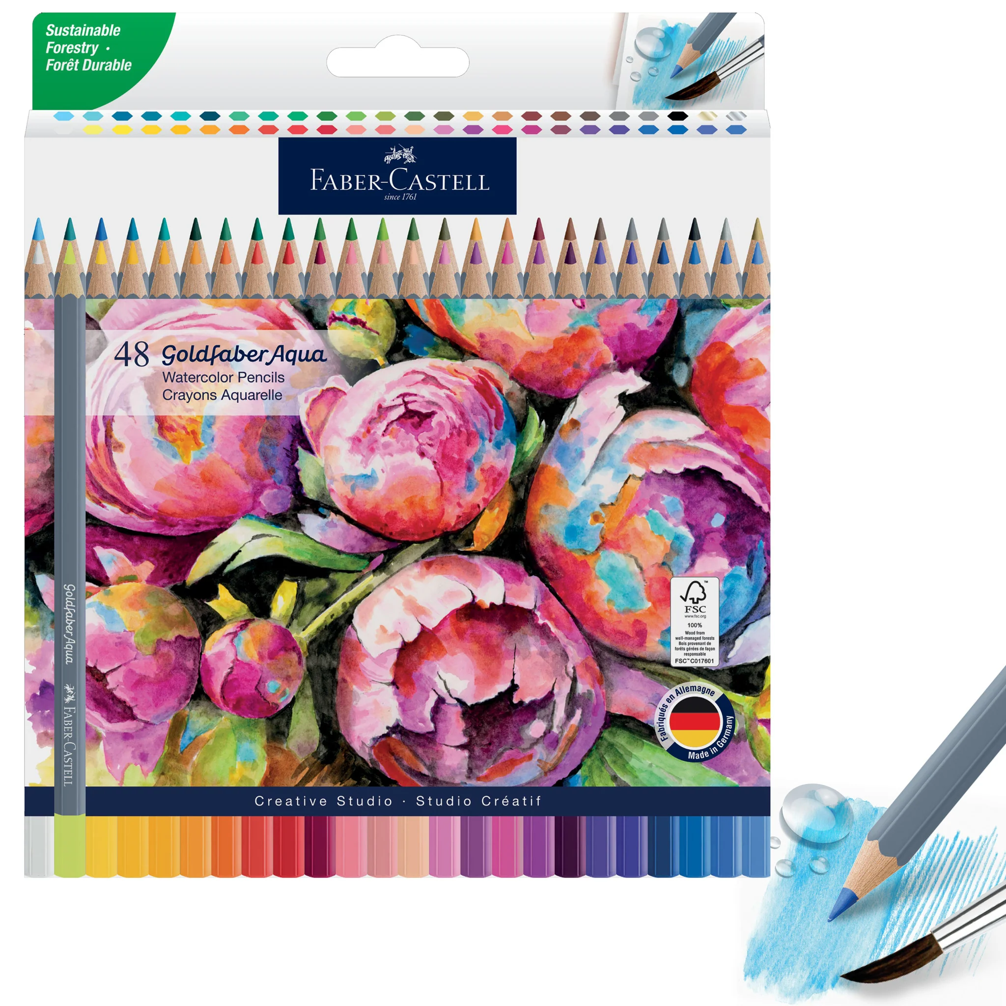 Goldfaber Aqua Watercolor Pencil Box - 48ct - #FC214650 - Image 2