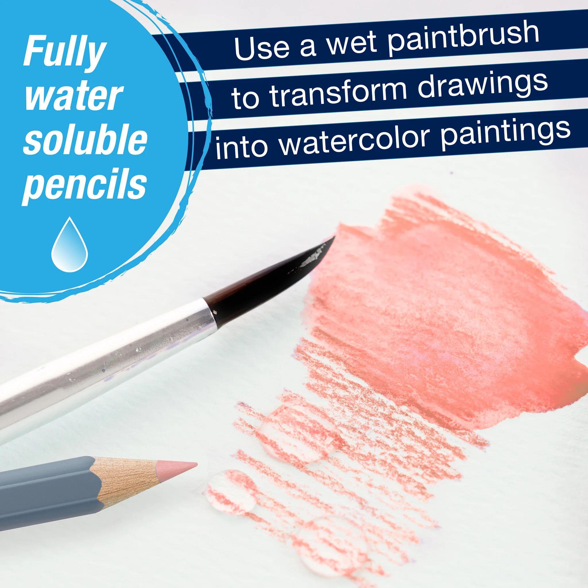 Goldfaber Aqua Watercolor Pencil Box - 12ct - Pastel Colors - #FC214615 - Image 4
