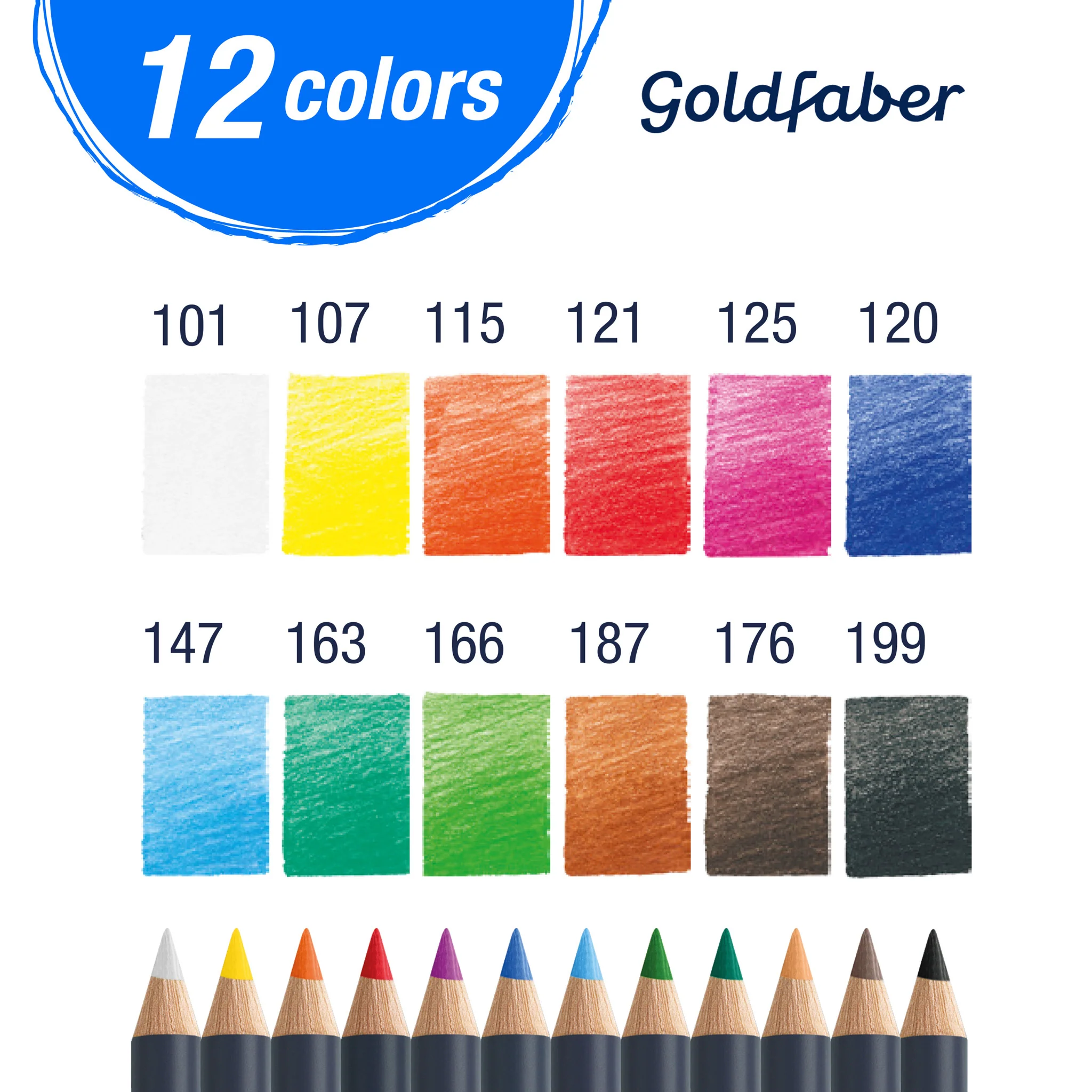 Goldfaber Color Pencil Box - 12ct - Basic Colors - #214713 - #FC214713 - Image 3
