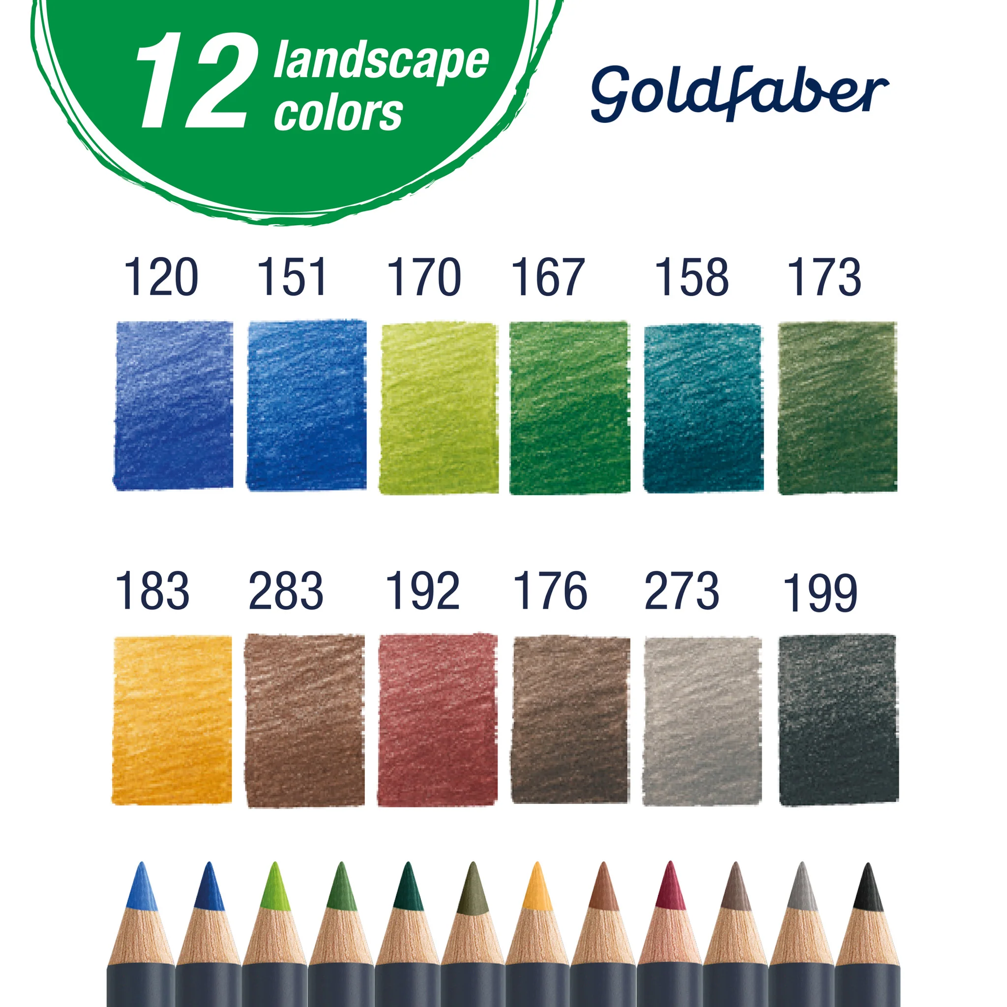 Goldfaber Color Pencils Box - 12ct Landscape - #FC214716 - Image 3