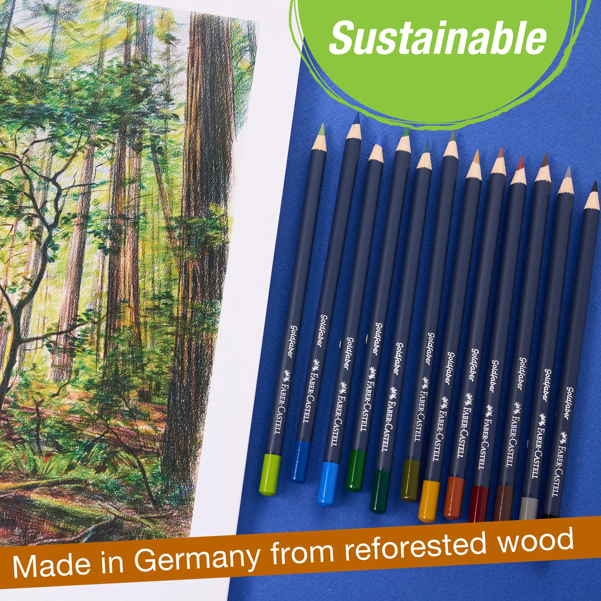 Goldfaber Color Pencils Box - 12ct Landscape - #FC214716 - Image 9