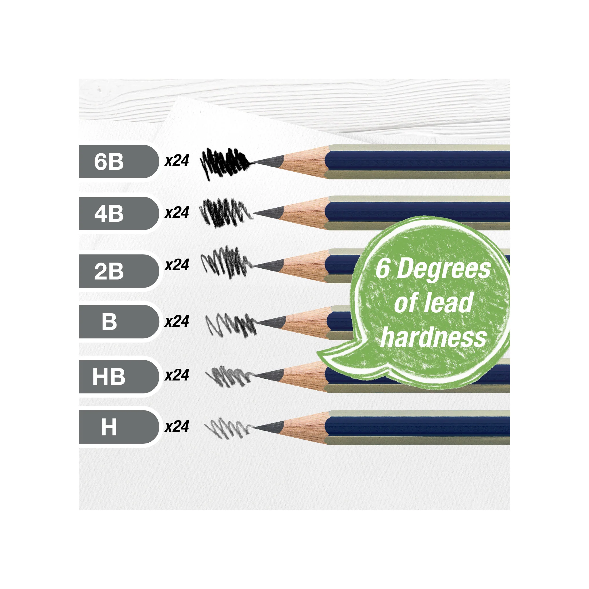 Graphite Art Pencil School Pack - #FC900000 - Image 3