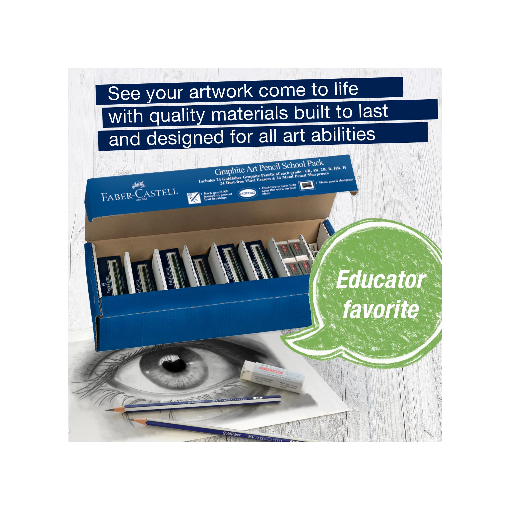 Graphite Art Pencil School Pack - #FC900000 - Image 6