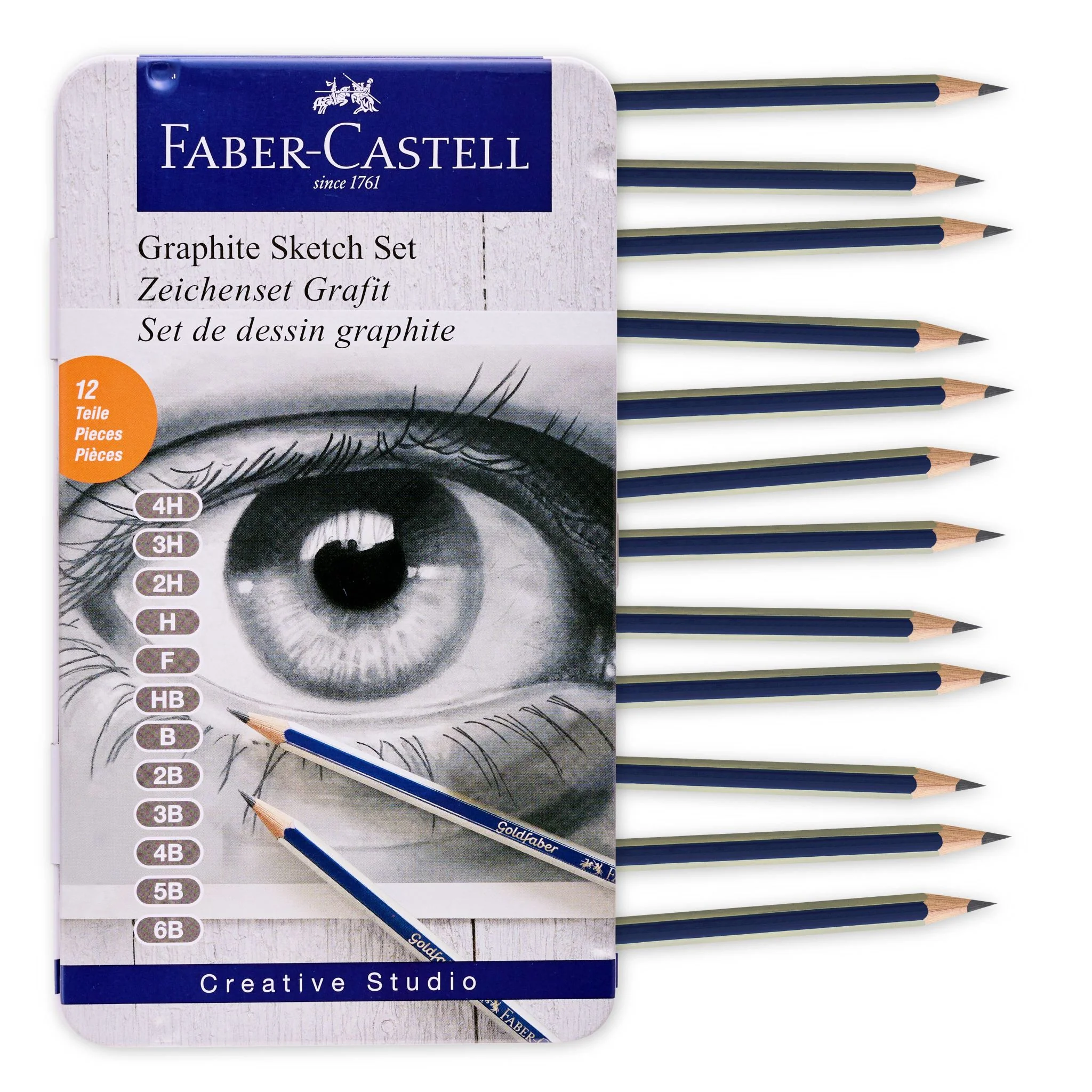 Goldfaber Graphite Pencils, Tin of 12 - #FC900012 - Image 7