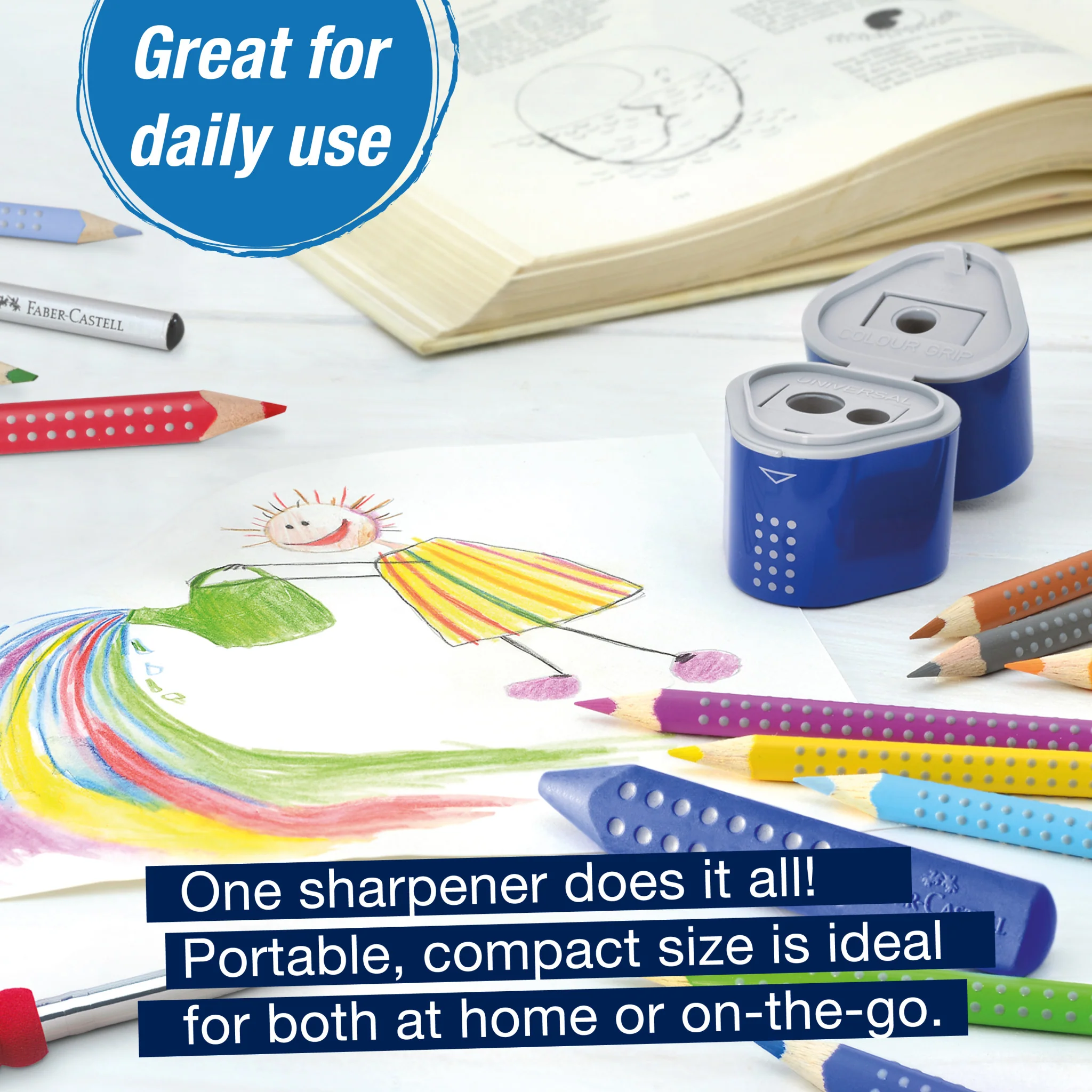 Grip Trio Pencil Sharpener, Assorted Colors - #FC280175 - Image 6