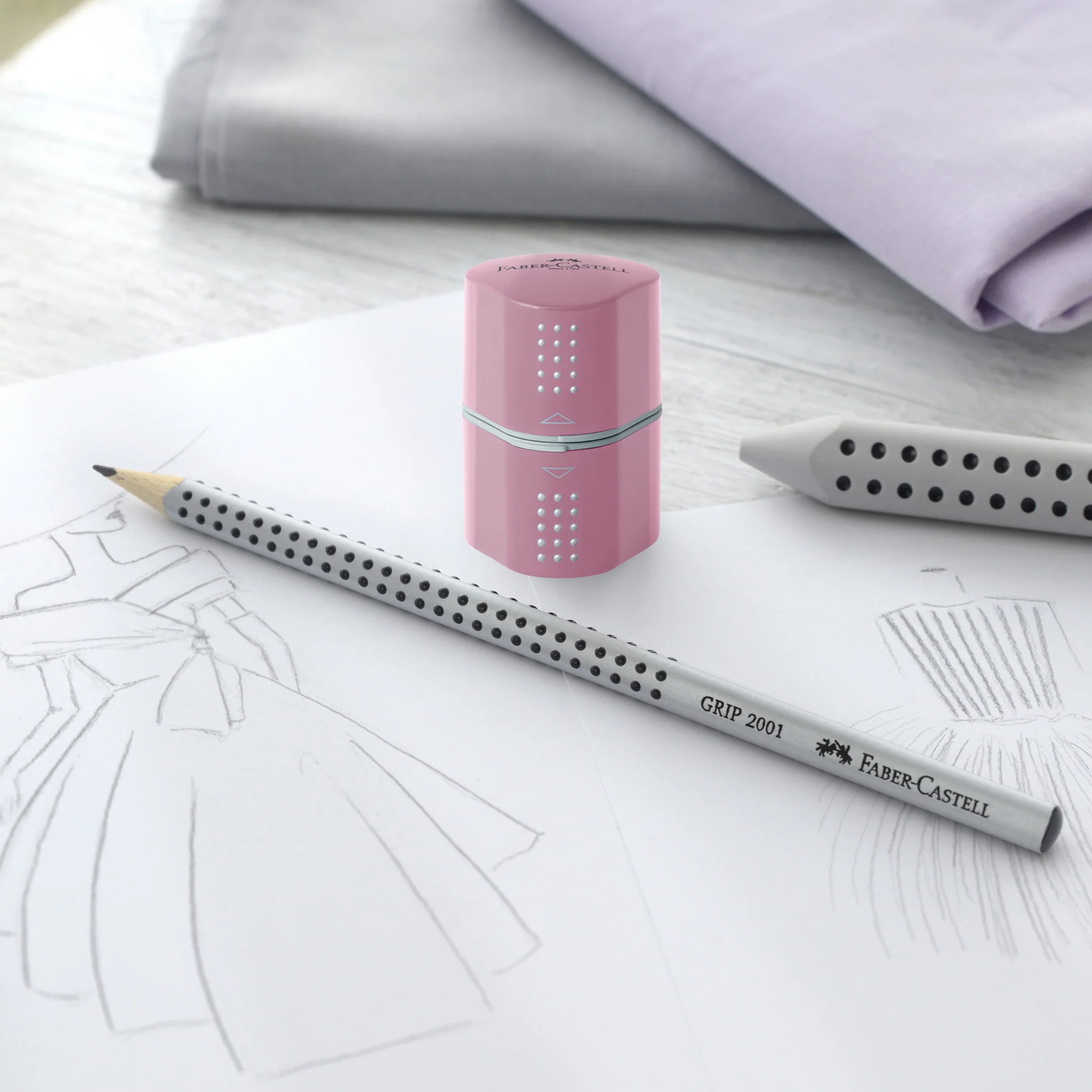 Grip Trio Pencil Sharpener, Rose Shadows - #FC770307 - Image 8