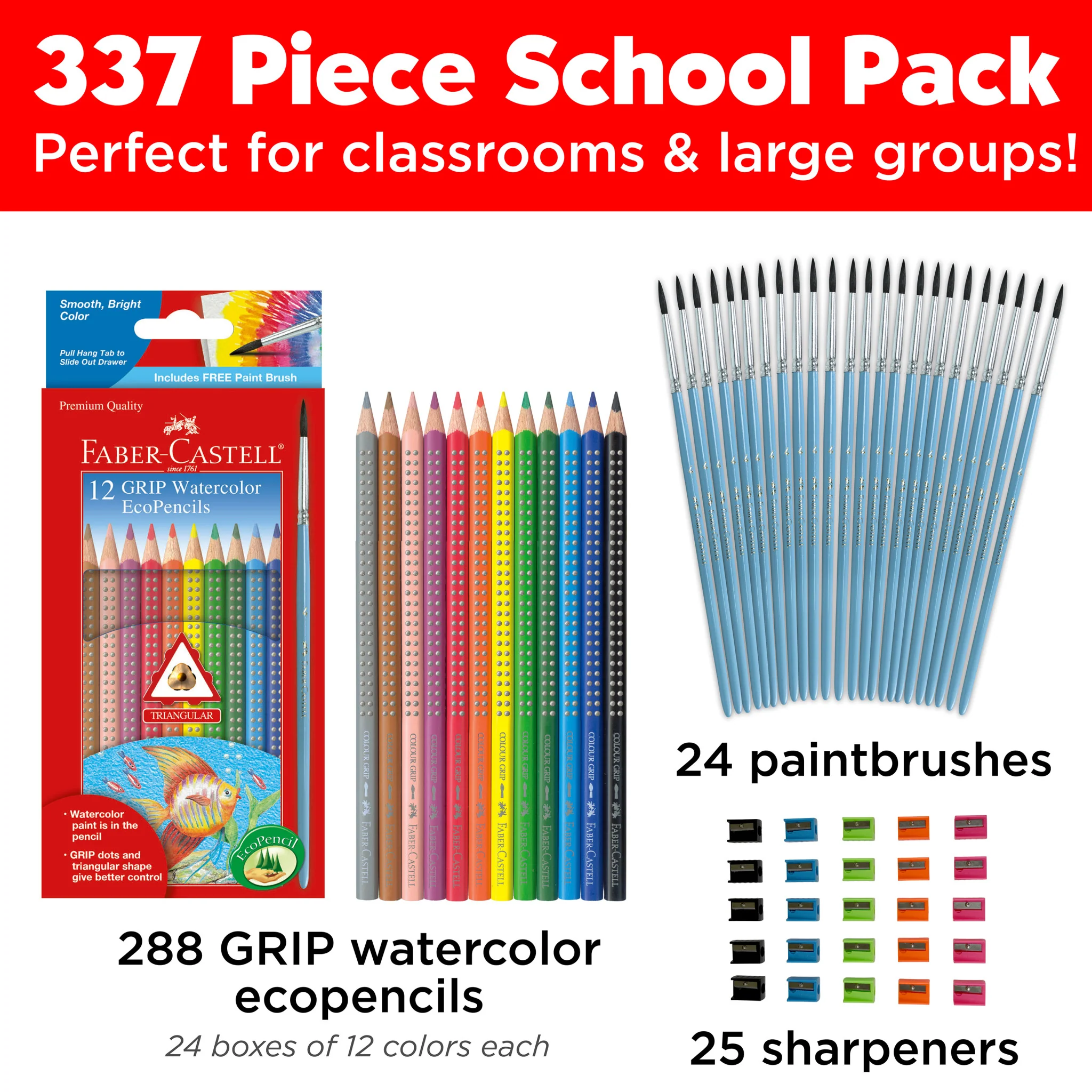 Grip Watercolor EcoPencil School Pack - #FC900009 - Image 3