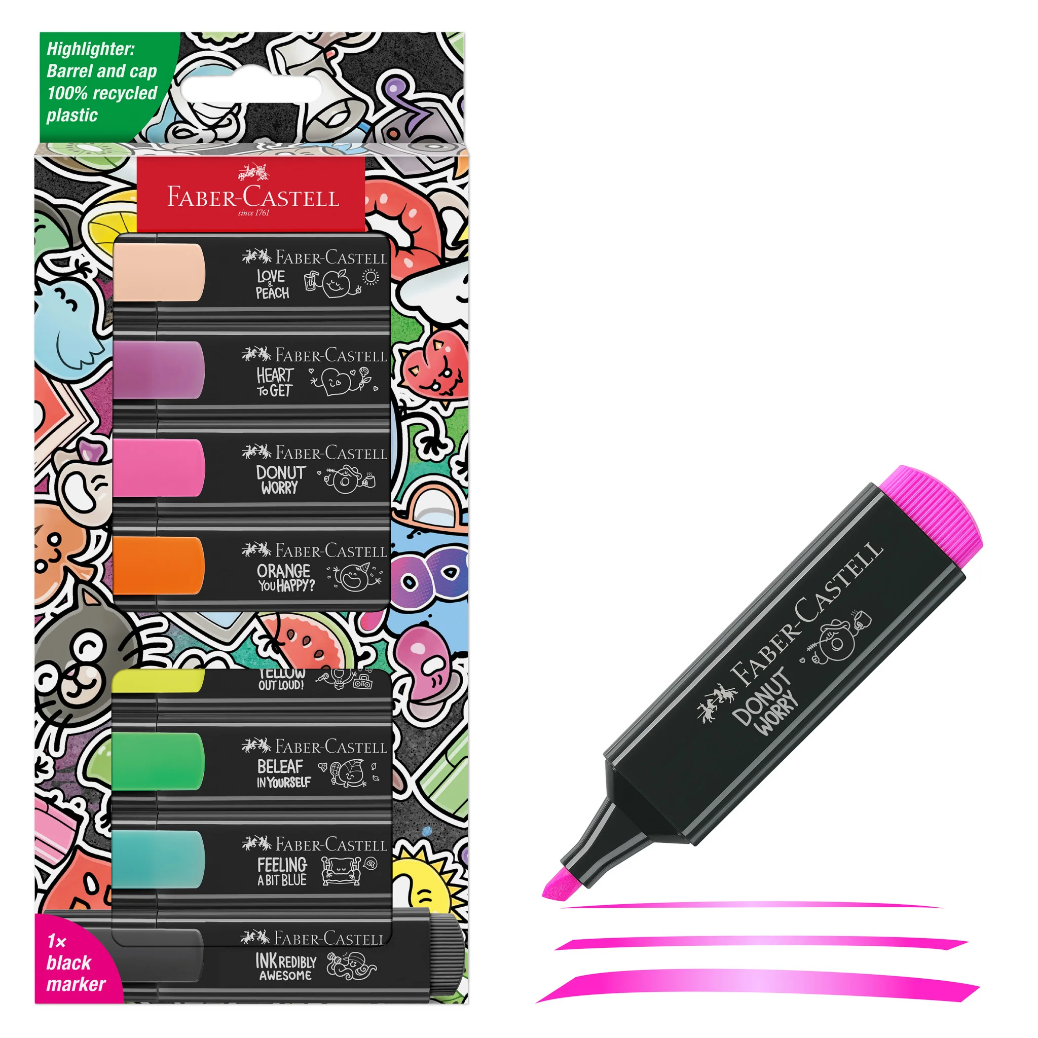 Highlighters, Graffiti Neon Colors - Box of 8 - #FC254692 - Image 2