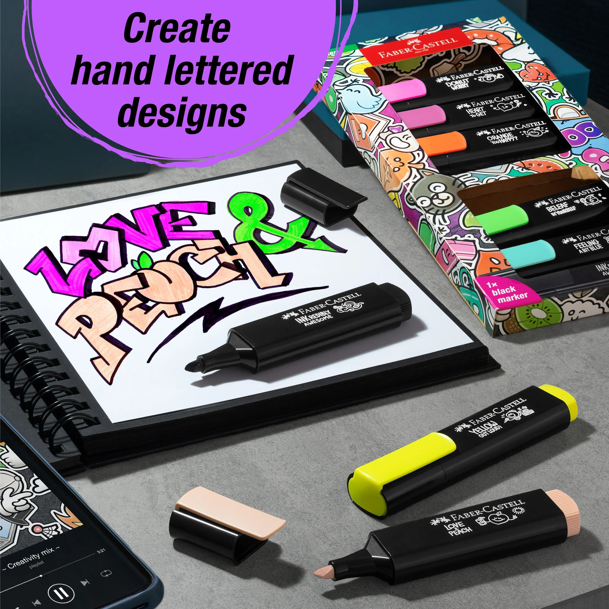 Highlighters, Graffiti Neon Colors - Box of 8 - #FC254692 - Image 7