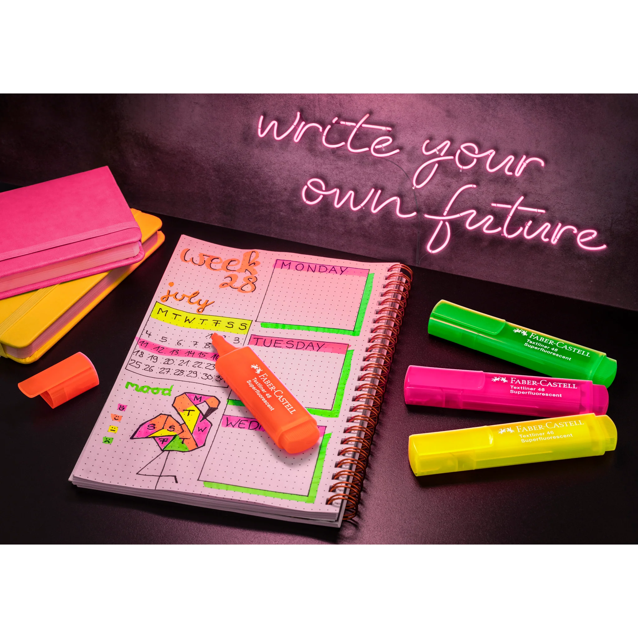 Highlighters, Neon Colors - Box of 4 - #FC254600 - Image 5