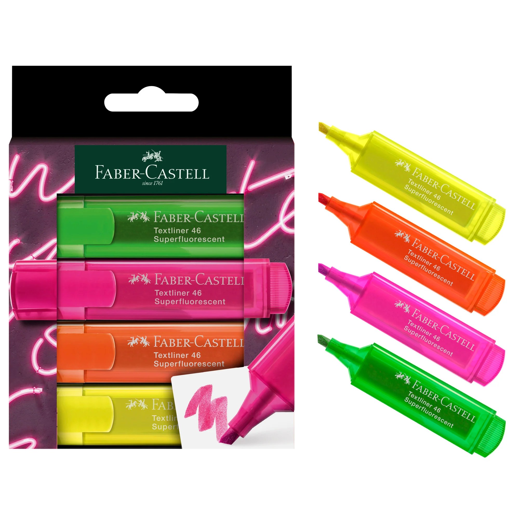 Highlighters, Neon Colors - Box of 4 - #FC254600 - Image 6