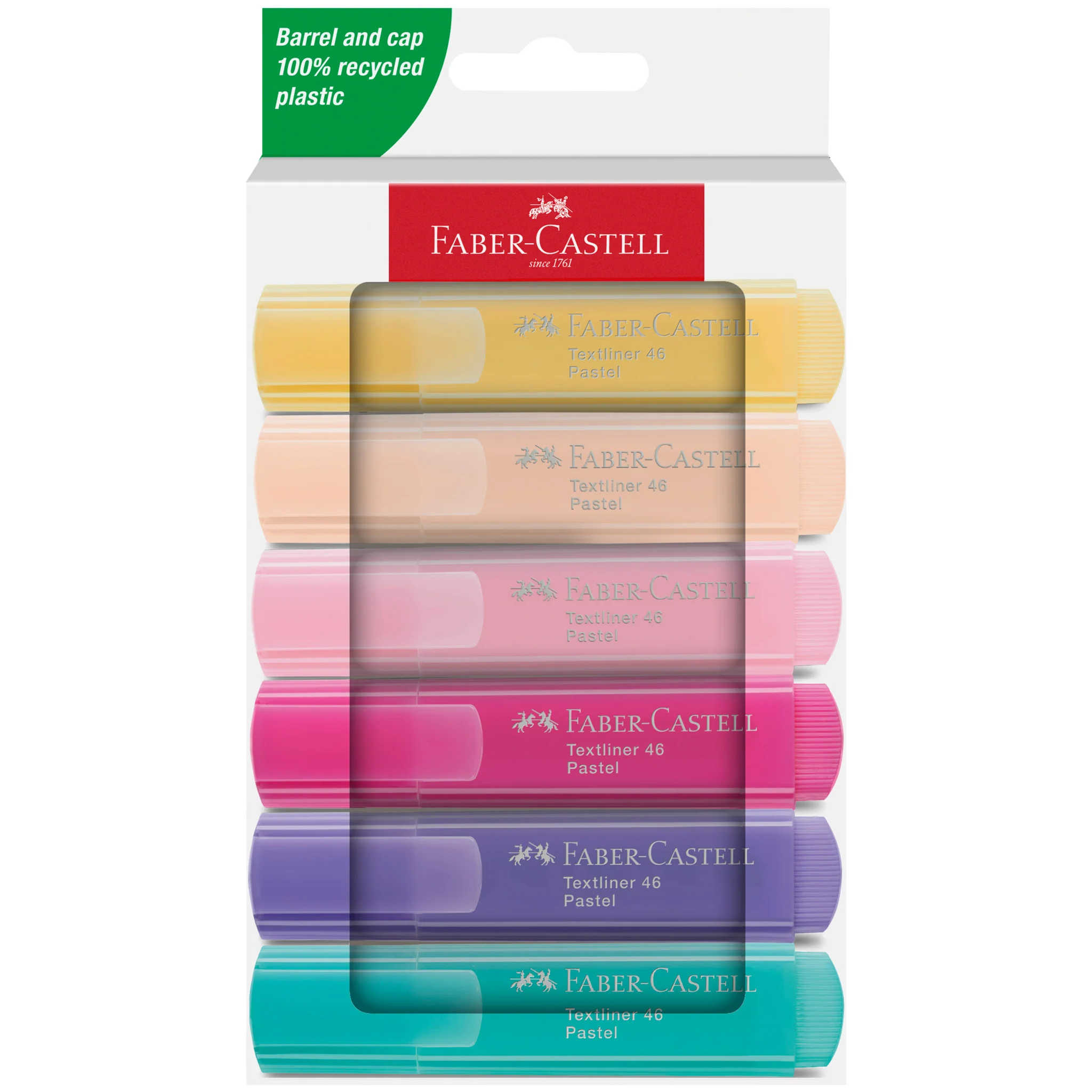 Highlighters, Pastel Colors - Box of 6 - #FC254656