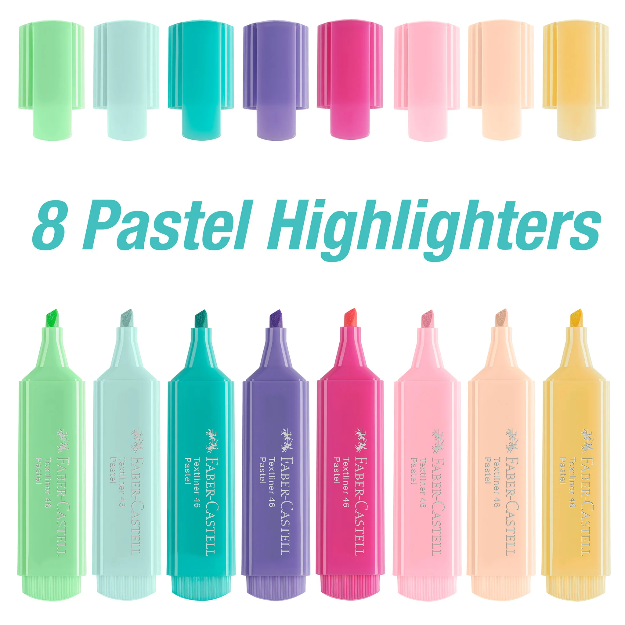 Highlighters, Pastel Colors - Box of 8 - #FC254658 - Image 3