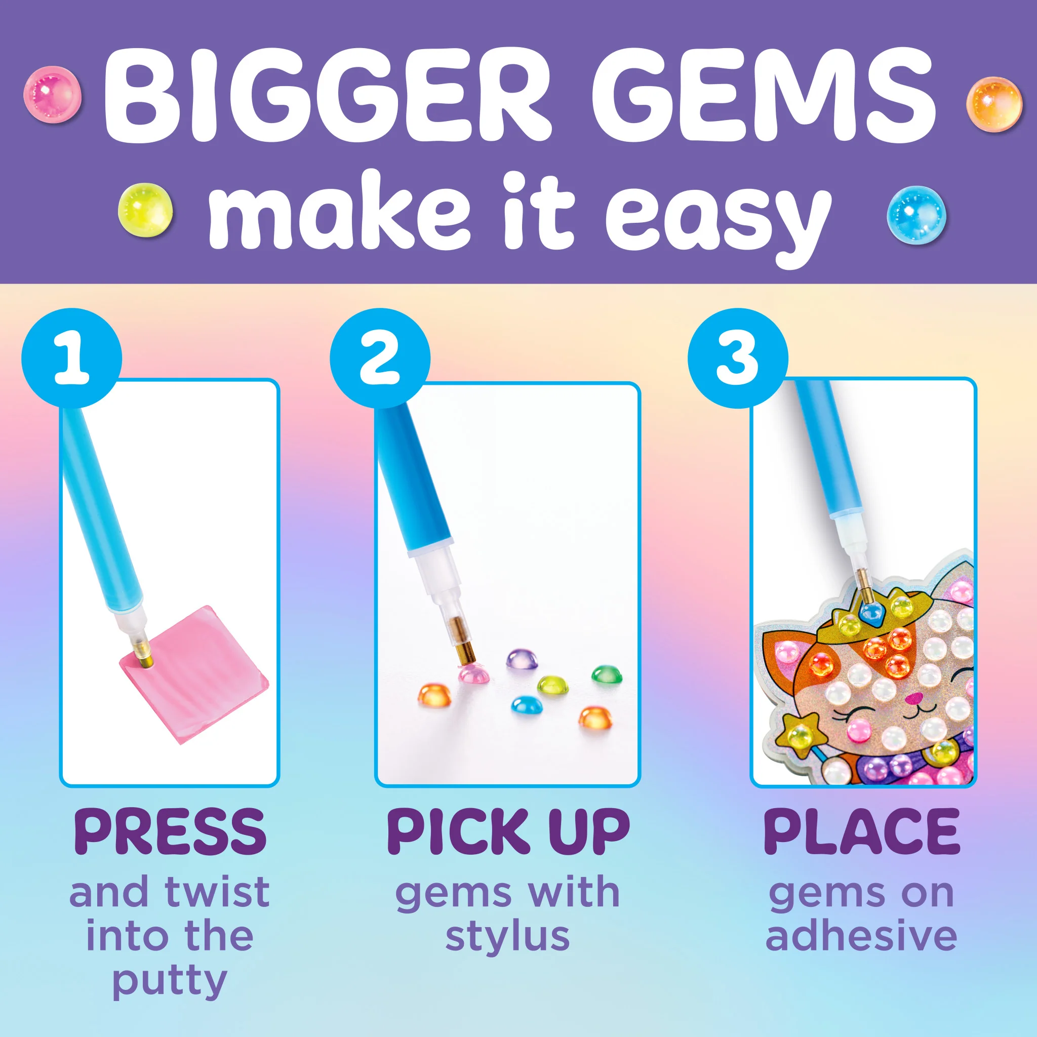 Bubble Gems™ Backpack Keychain Kitty Princess - #6472000 - Image 4