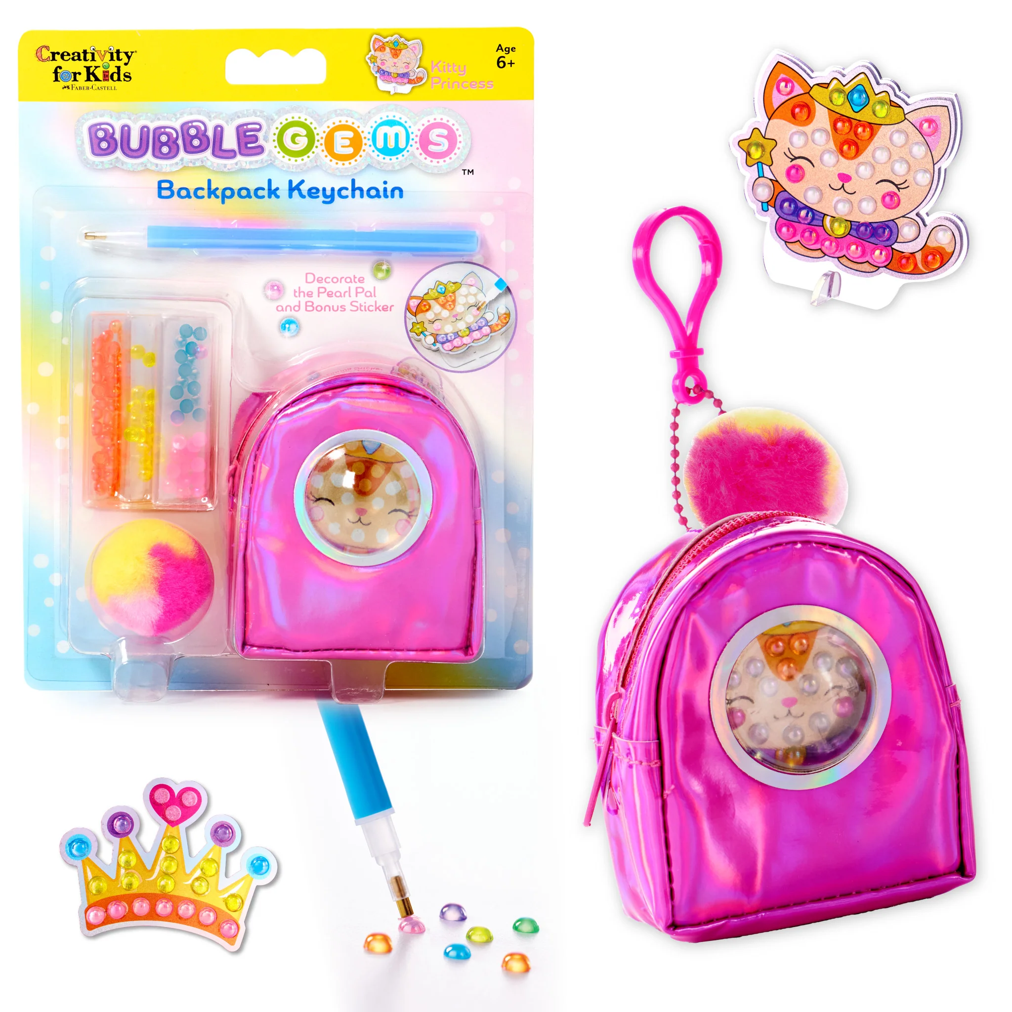 Bubble Gems™ Backpack Keychain Kitty Princess - #6472000 - Image 9
