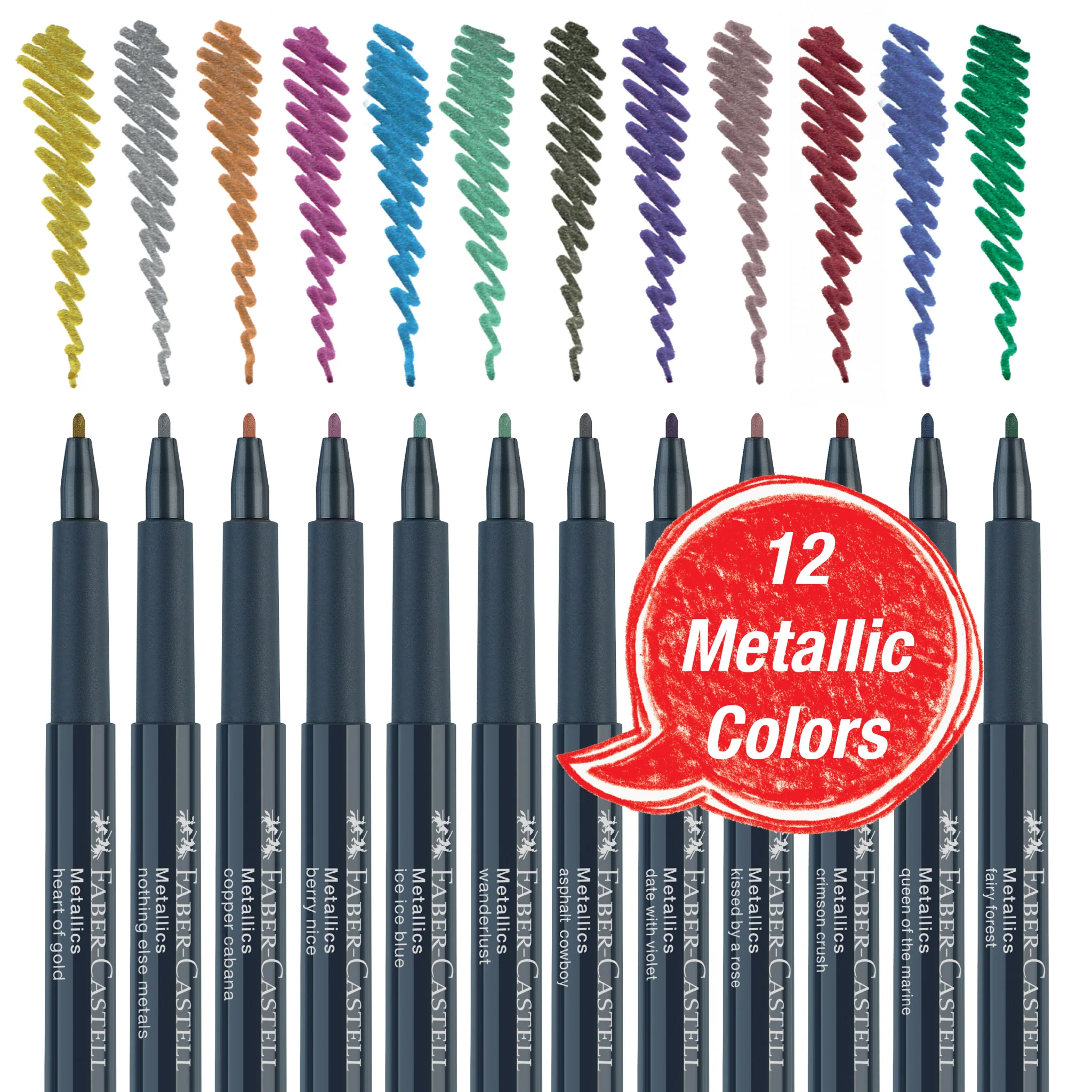 Metallic Markers, Box of 12 - #FC160713 - Image 6