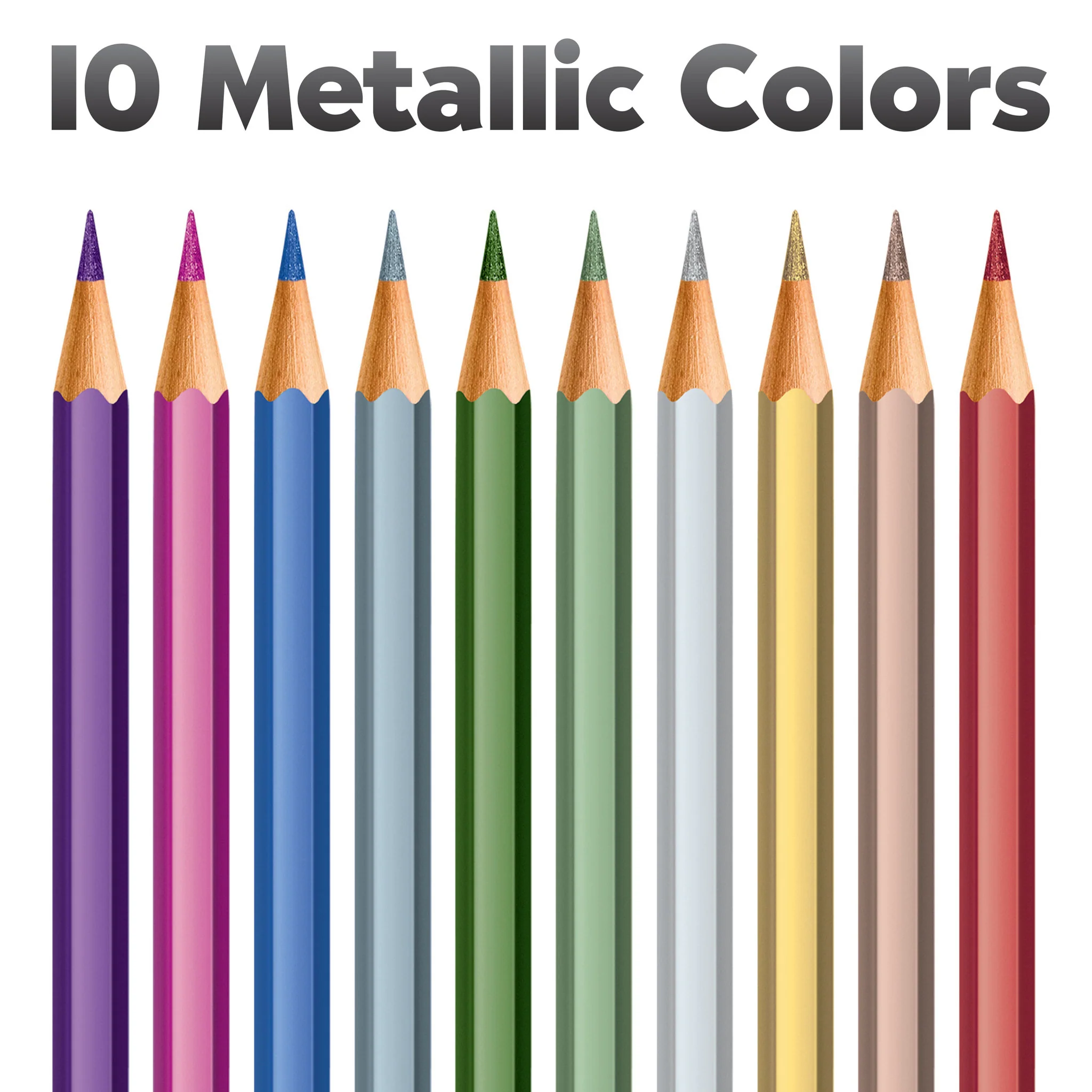 Metallic Colored EcoPencils School Pack - #FC900029 - Image 4