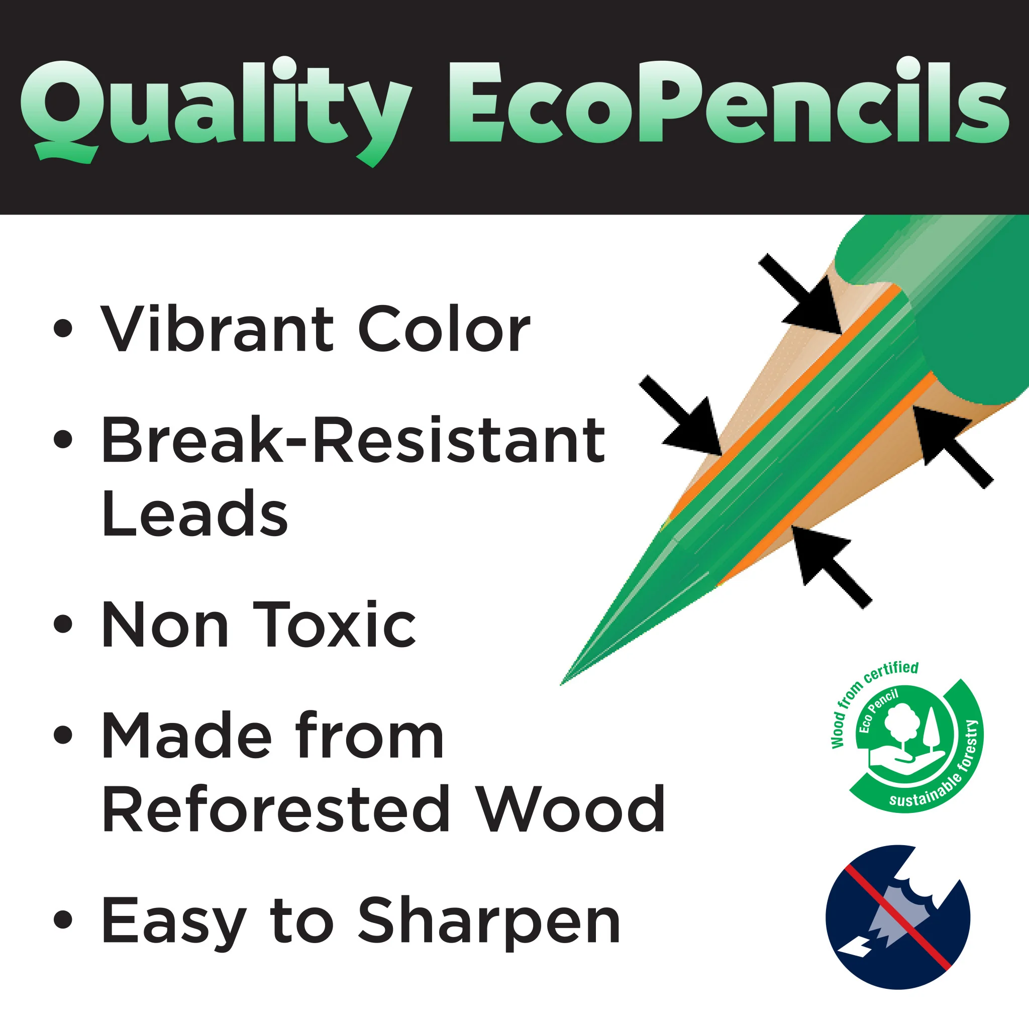Metallic Colored EcoPencils School Pack - #FC900029 - Image 5